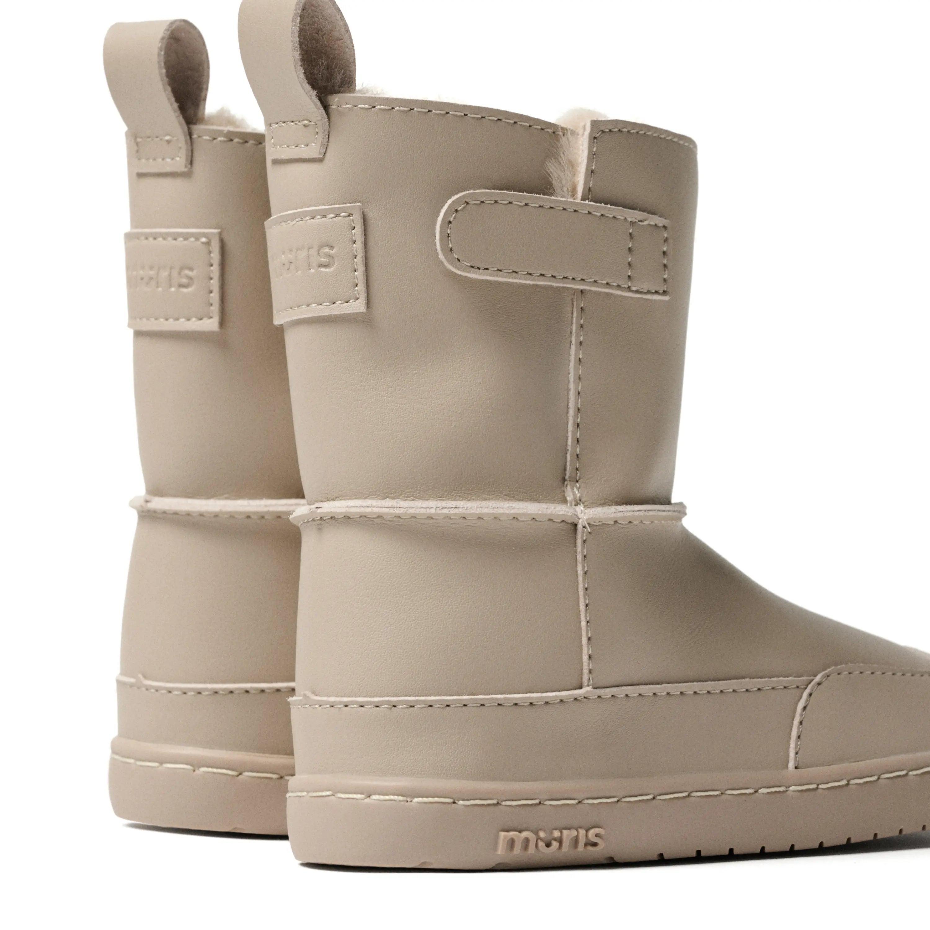MURIS Bottes Barefoot Fourrées Siberia Mini Warm Taupe ma petite pointure 
