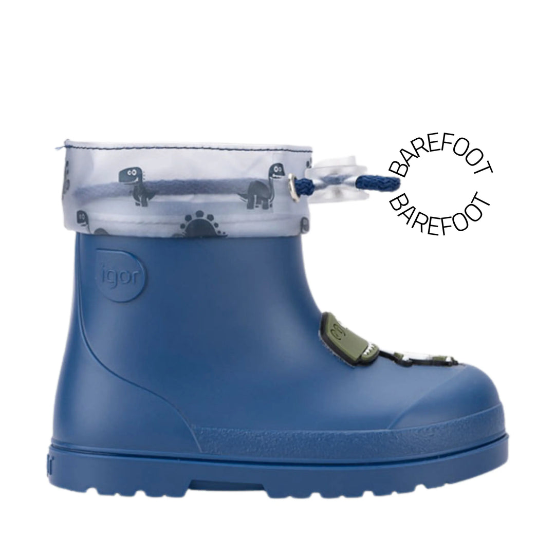 IGOR Bottes de Pluie Barefoot Mendi Dino Jeans ma petite pointure 