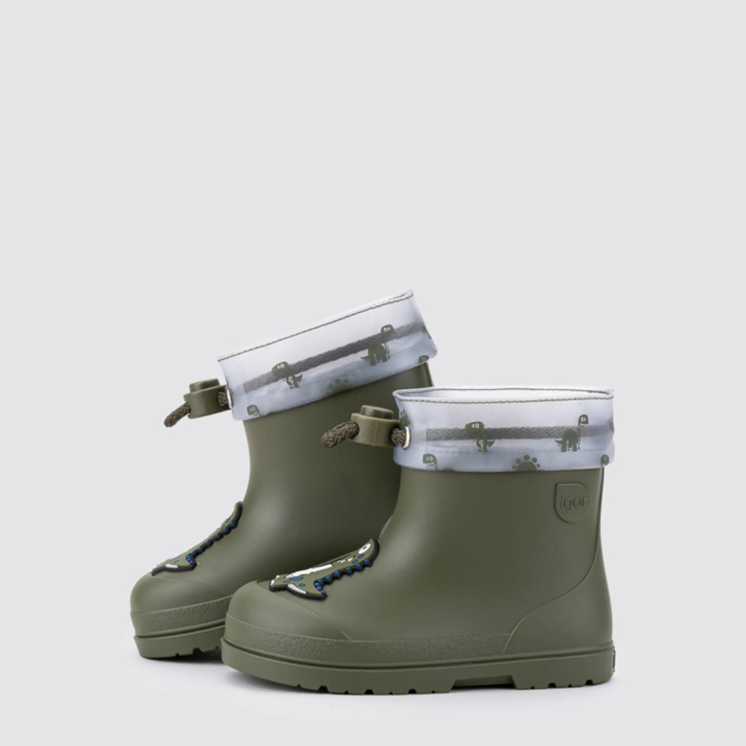 IGOR Bottes de Pluie Barefoot Mendi Dino Kaki ma petite pointure 