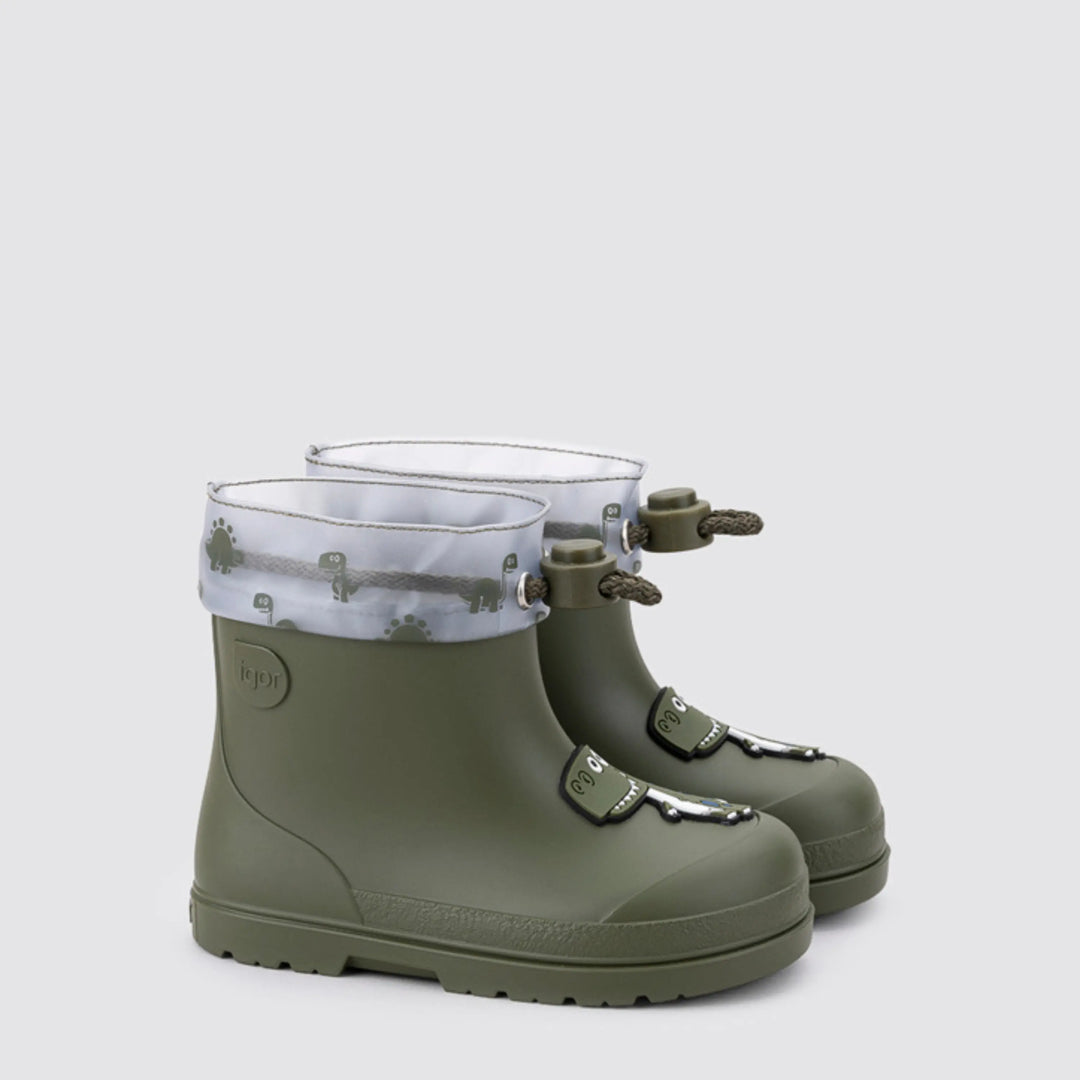 IGOR Bottes de Pluie Barefoot Mendi Dino Kaki ma petite pointure 