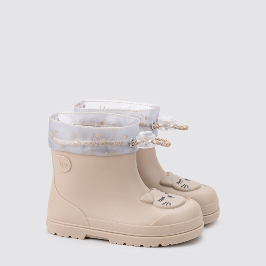 IGOR Bottes de Pluie Barefoot Mendi Gato Beige ma petite pointure 
