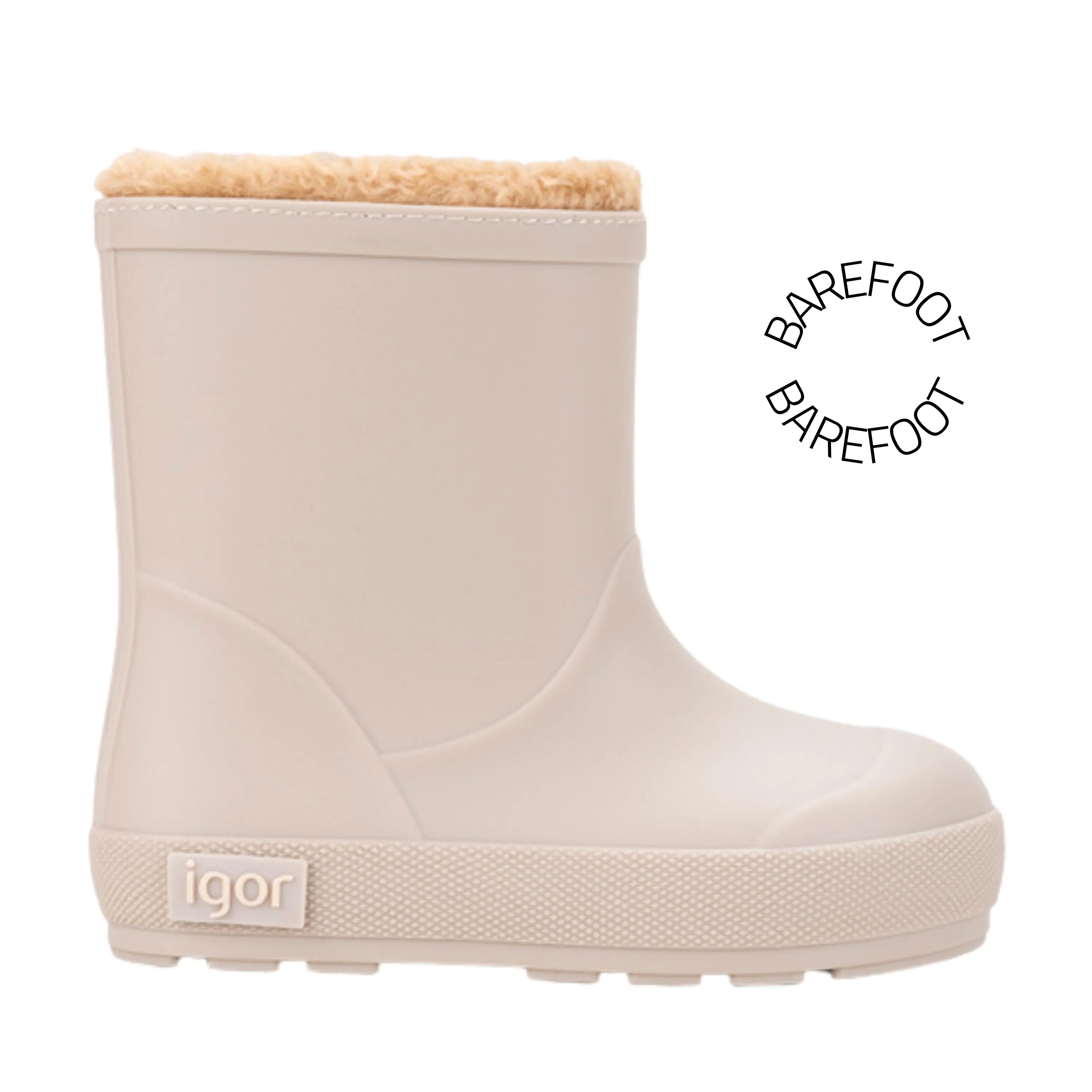 IGOR Bottes de Pluie Barefoot Yogi Borreguito Beige ma petite pointure 