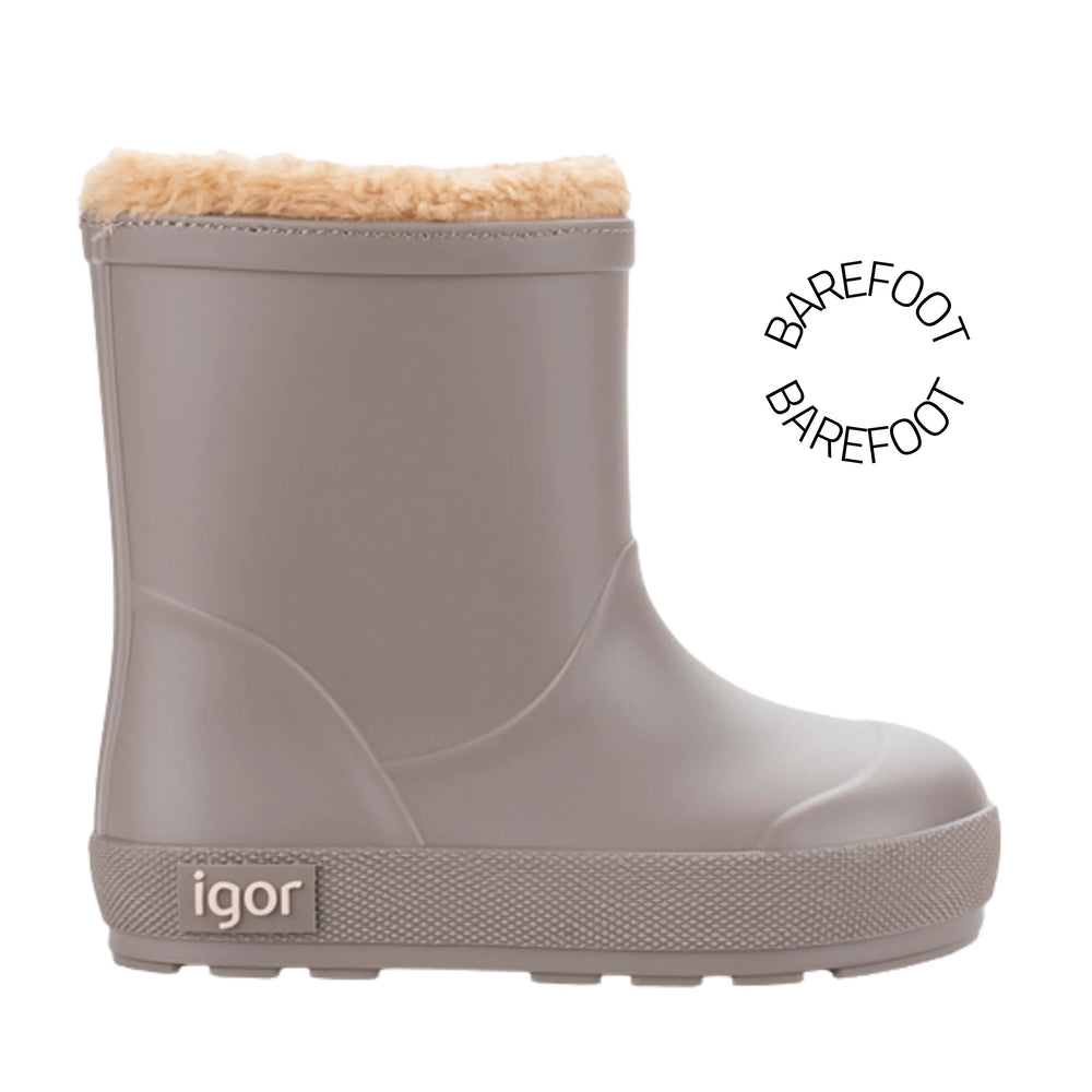 IGOR Bottes de Pluie Barefoot Yogi Borreguito Taupe ma petite pointure 