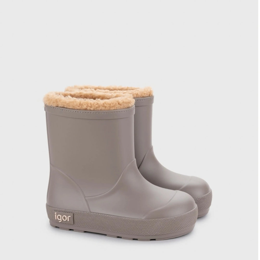 IGOR Bottes de Pluie Barefoot Yogi Borreguito Taupe ma petite pointure 