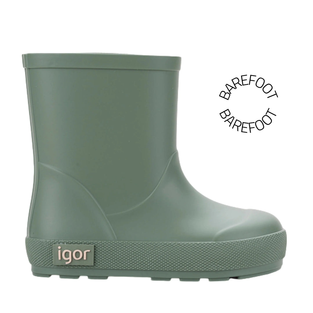 IGOR Bottes de Pluie Barefoot Yogi Verde ma petite pointure 