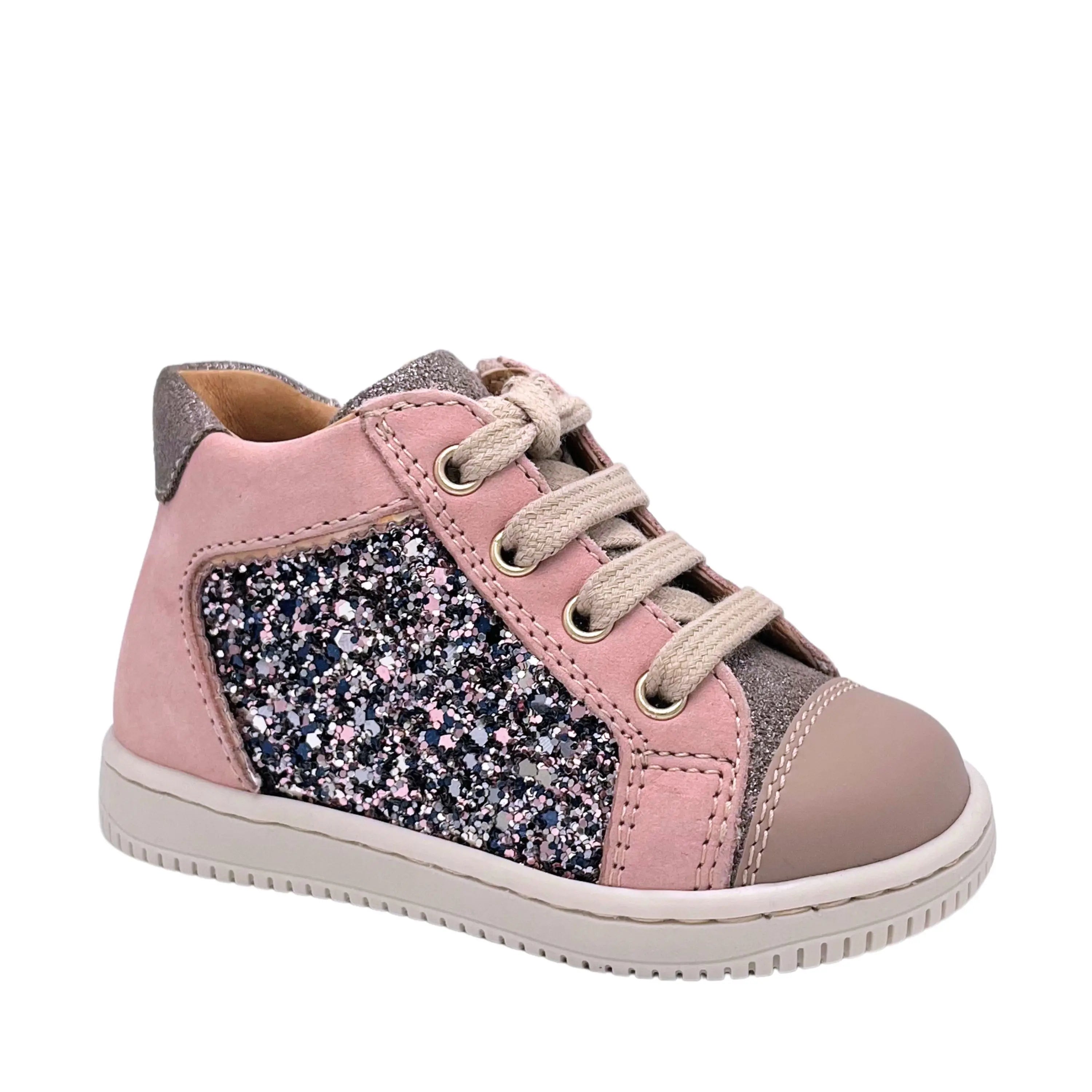 BABYBOTTE Bottillons Frida Zip Glitter vieux rose ma petite pointure 