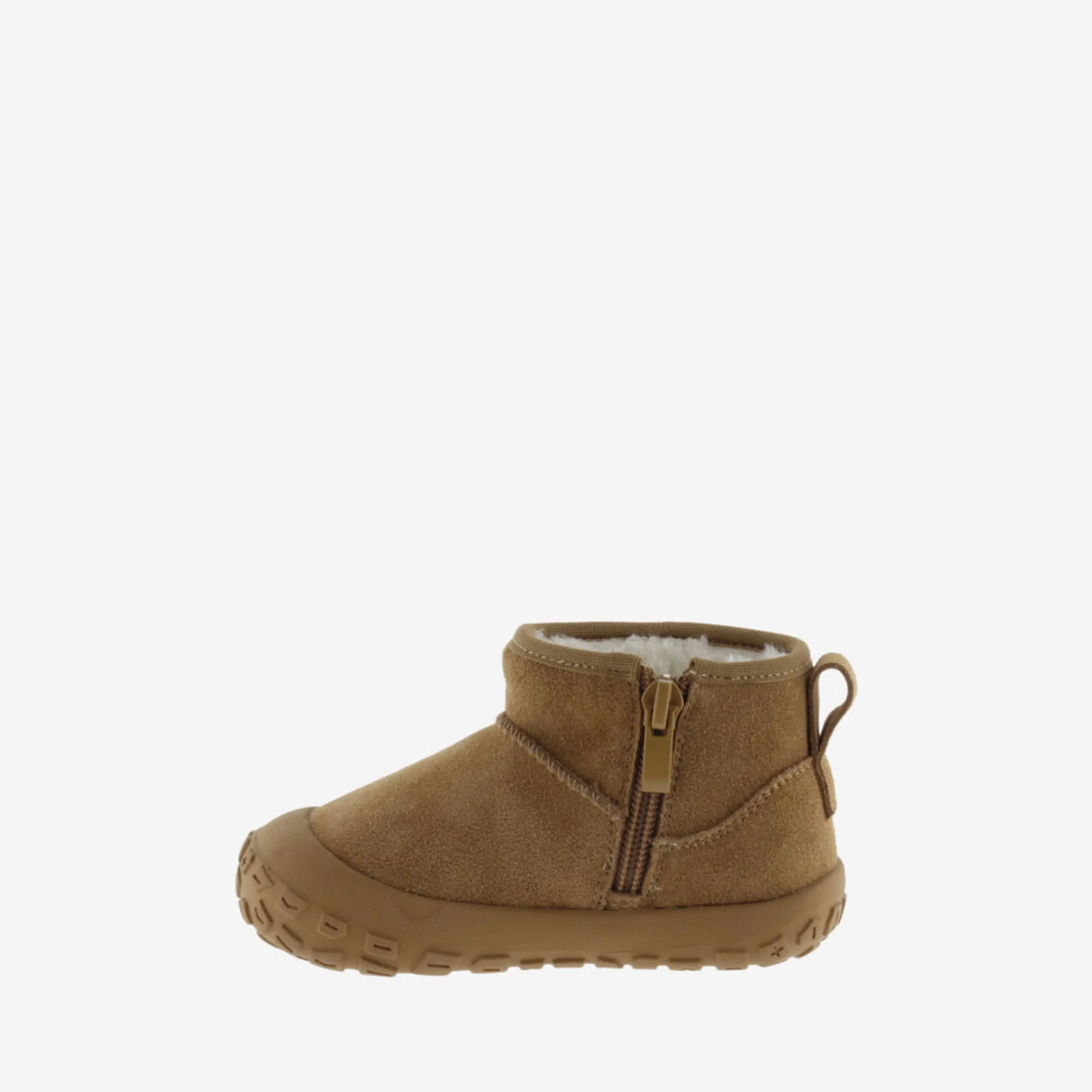 VICTORIA Bottillons Barefoot Fourrés Halo Daim et Effet Mouton Beige ma petite pointure 