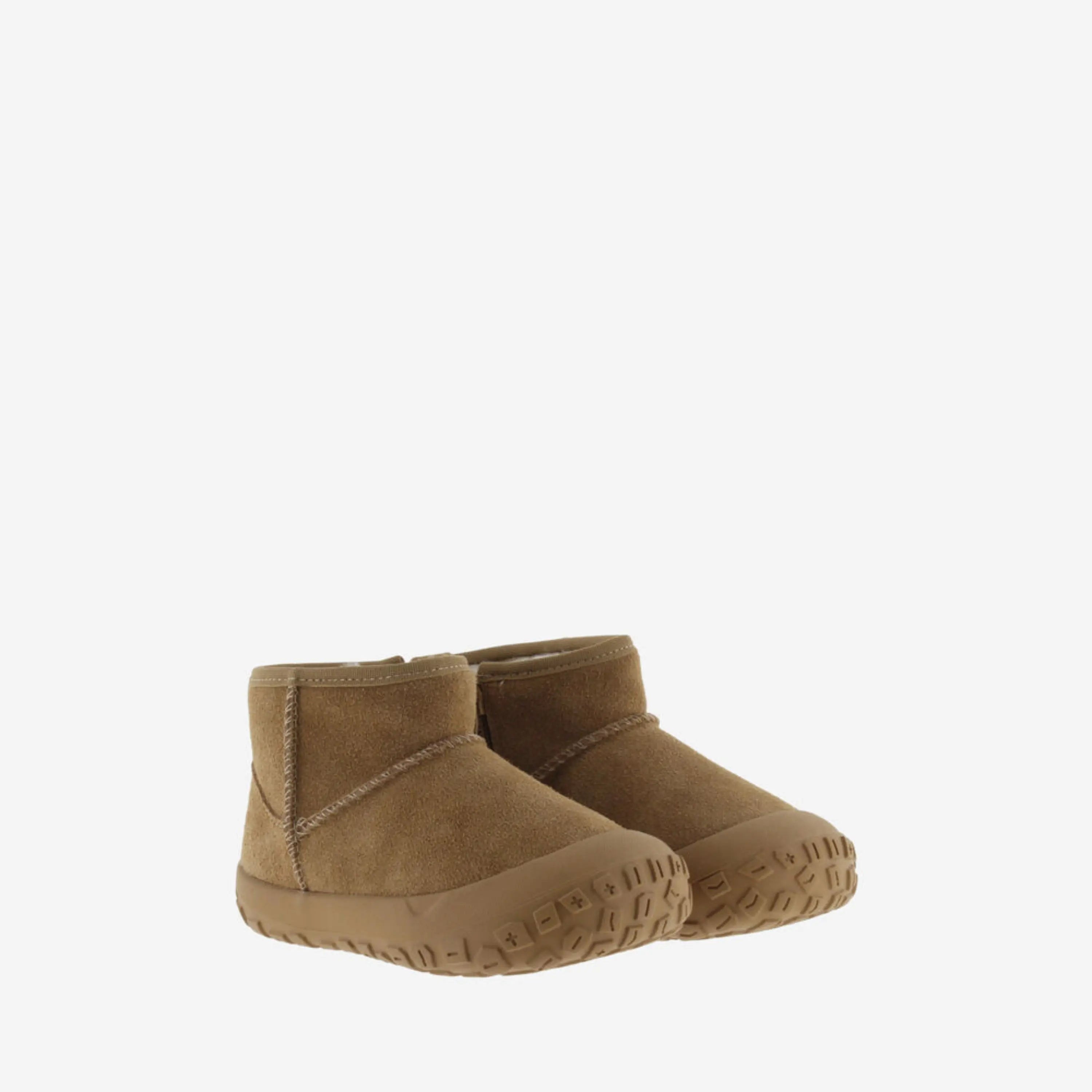 VICTORIA Bottillons Barefoot Fourrés Halo Daim et Effet Mouton Beige ma petite pointure 