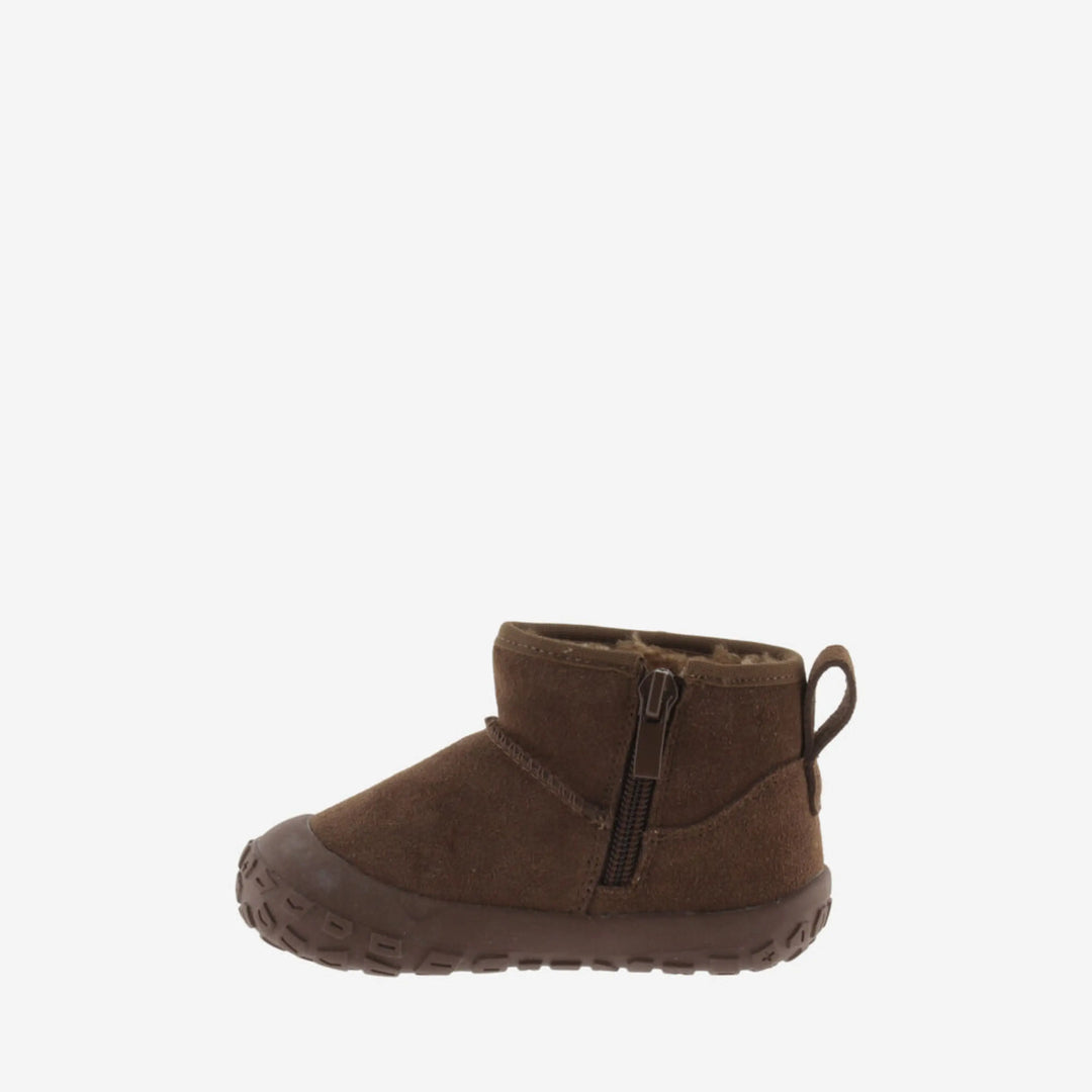VICTORIA Bottillons Barefoot Fourrés Halo Daim et Effet Mouton Marron ma petite pointure 
