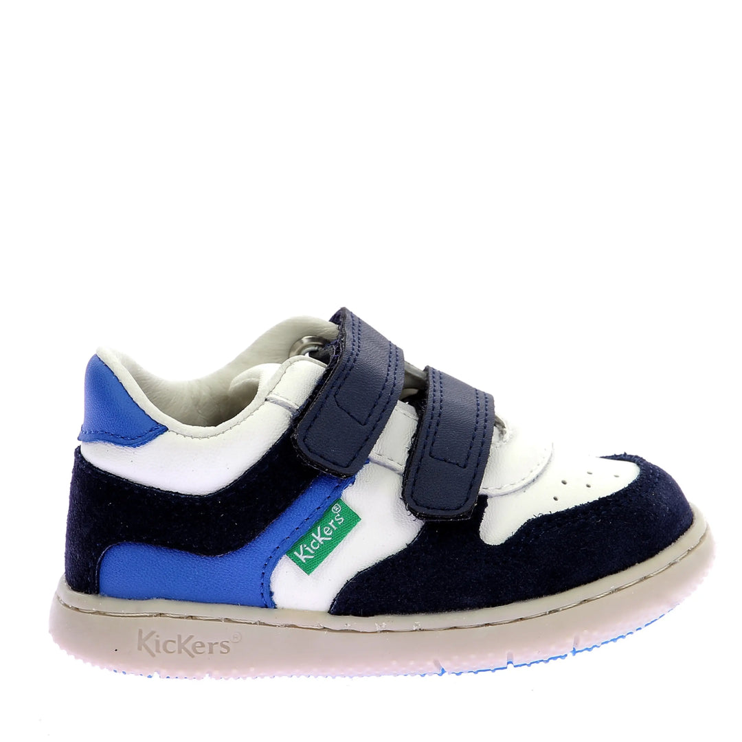 KICKERS Bottillons Kickmotion Marine Blanc Bleu ma petite pointure 