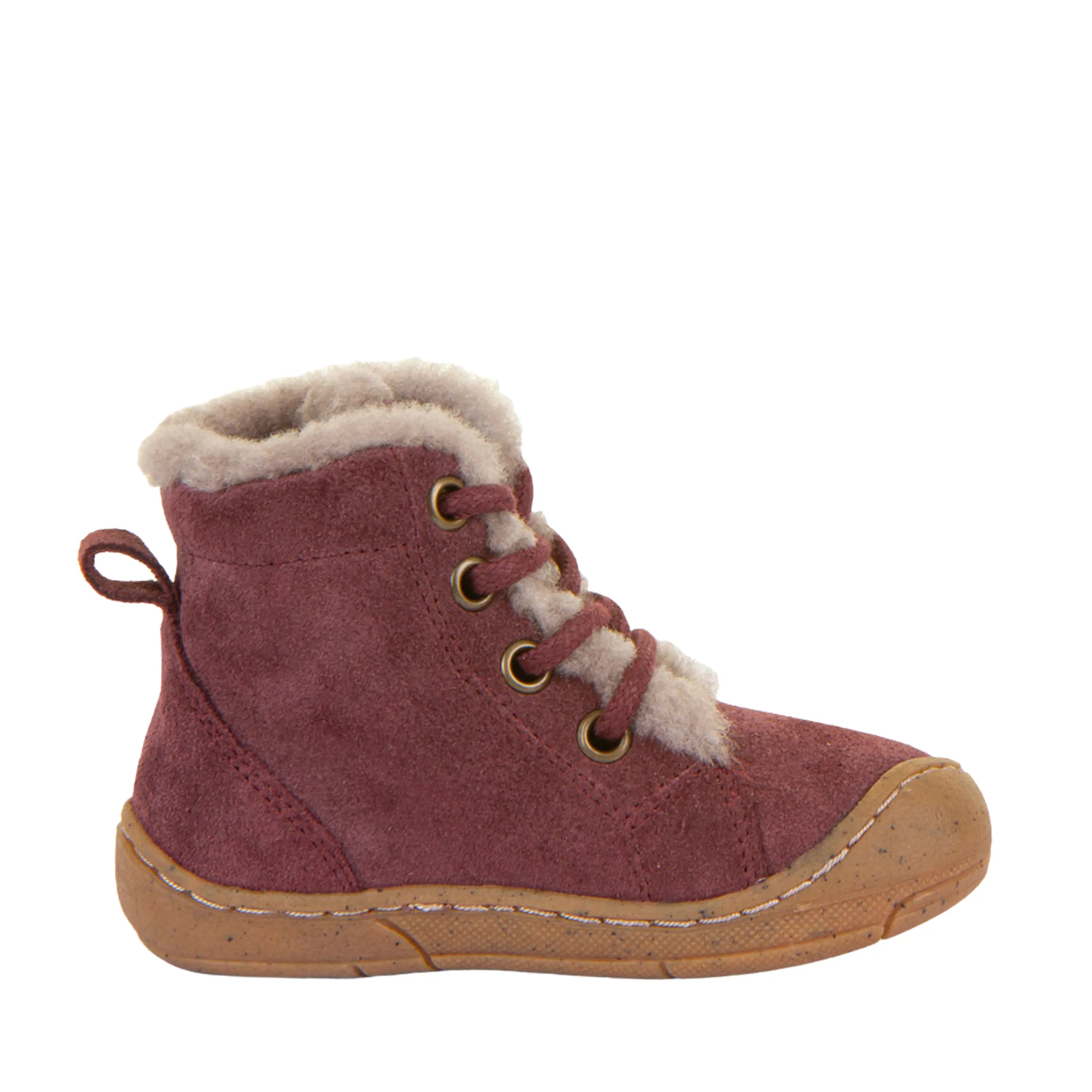FRODDO Bottillons Fourrés Minni Suede Laces Bordeaux ma petite pointure 