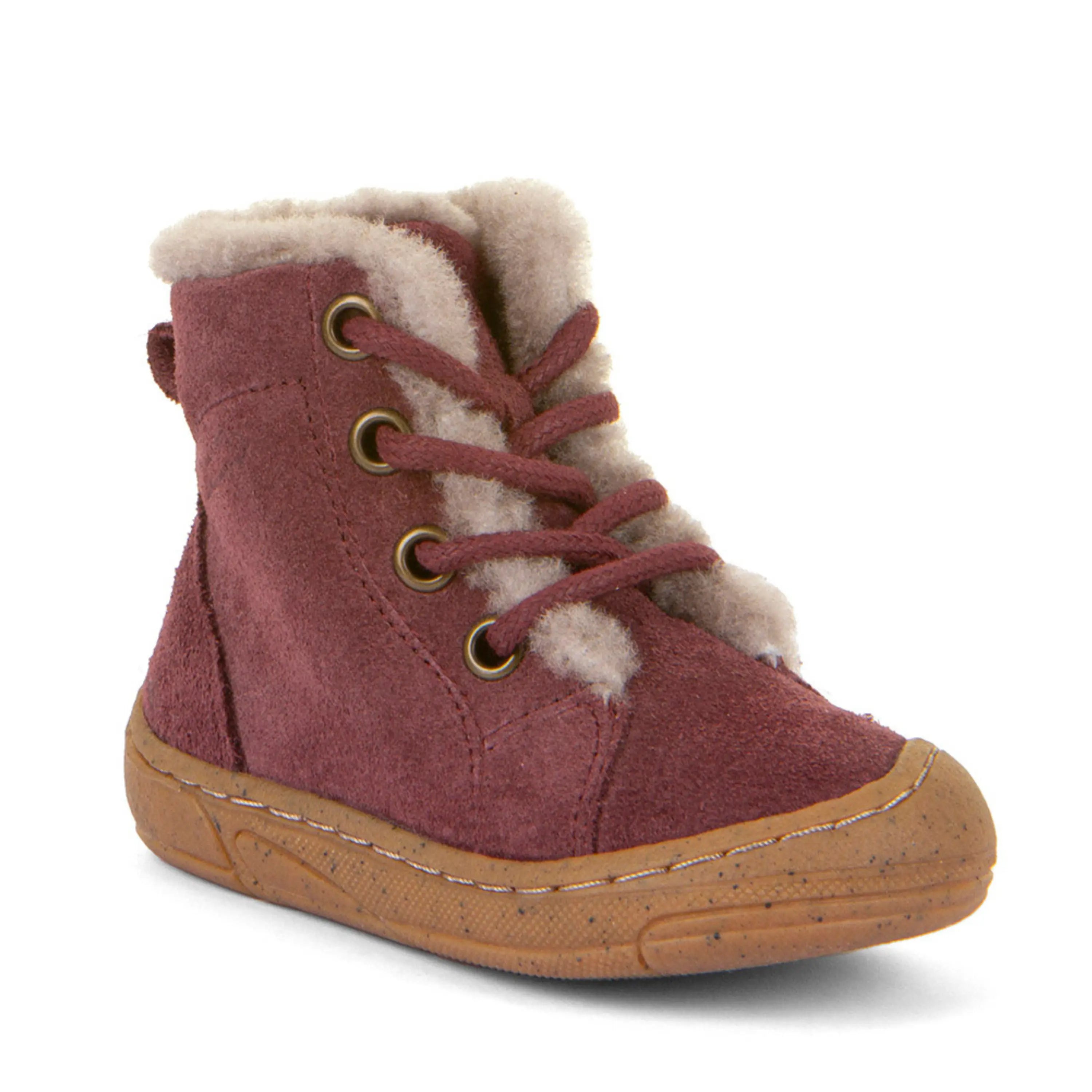 FRODDO Bottillons Fourrés Minni Suede Laces Bordeaux ma petite pointure 