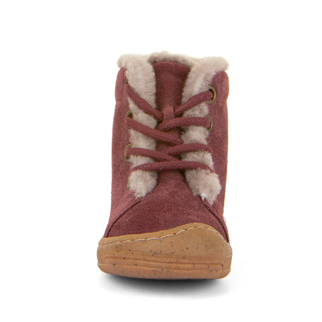FRODDO Bottillons Fourrés Minni Suede Laces Bordeaux ma petite pointure 