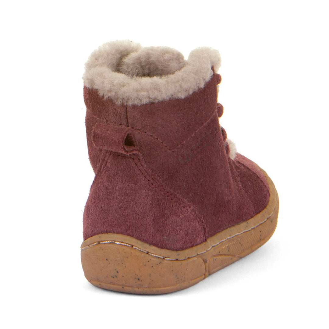 FRODDO Bottillons Fourrés Minni Suede Laces Bordeaux ma petite pointure 