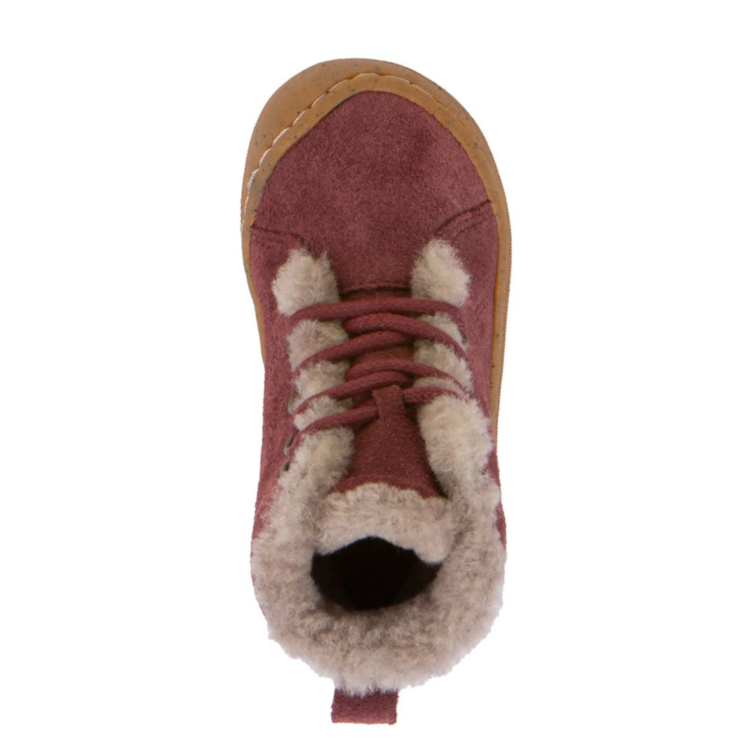 FRODDO Bottillons Fourrés Minni Suede Laces Bordeaux ma petite pointure 