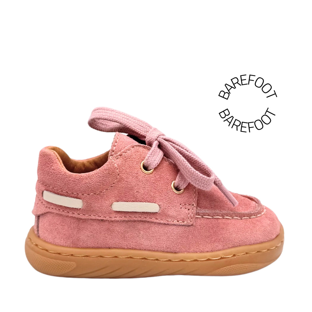 BABYBOTTE Bottillons Barefoot Albatros Velour Rose Pale ma petite pointure 