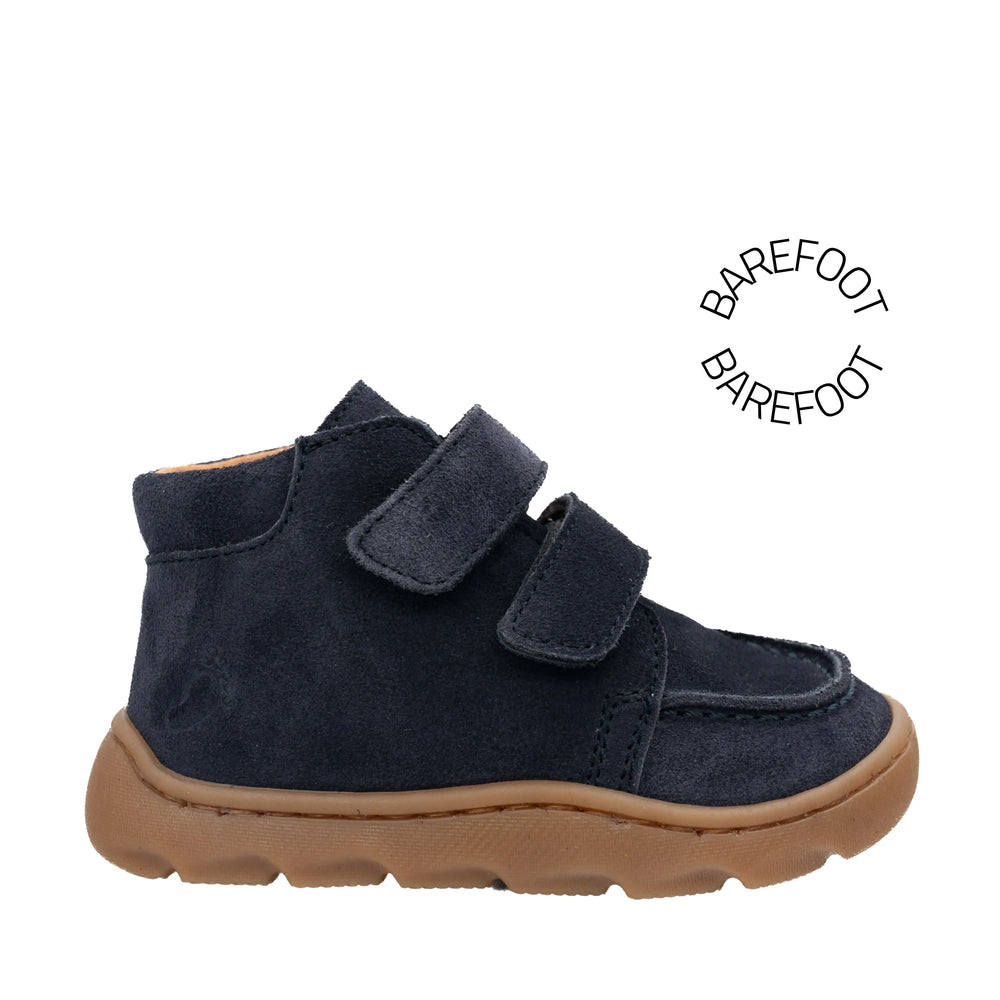 BABYBOTTE Bottillons Barefoot Anatomic Velcro Velour Bleu ma petite pointure 