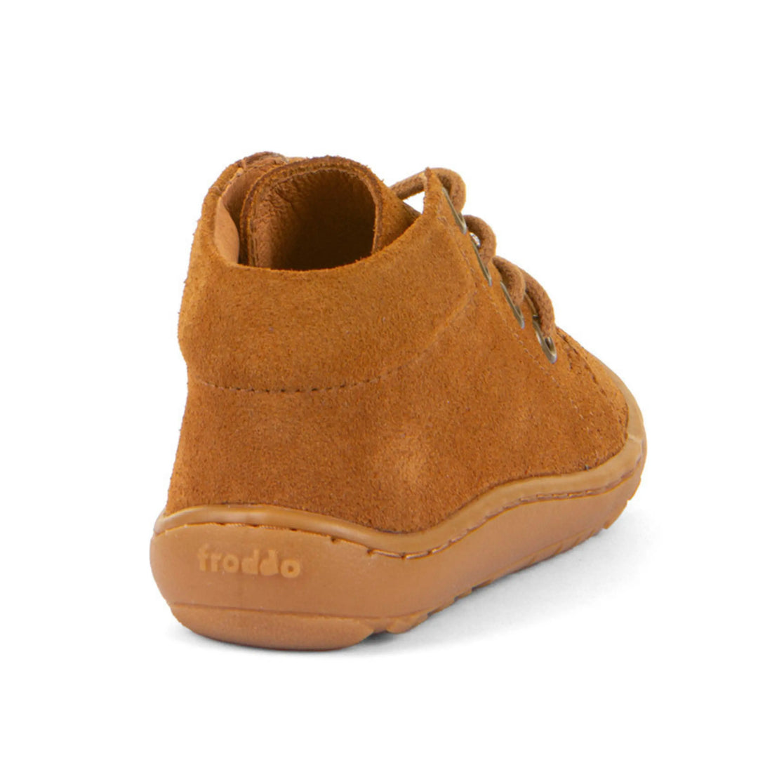 FRODDO Bottillons Barefoot First Step Laces Cognac ma petite pointure 