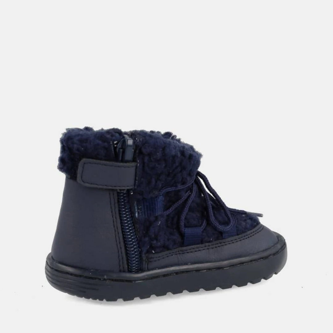 bottillons fourrés enfant barefoot nieve marine blanditos