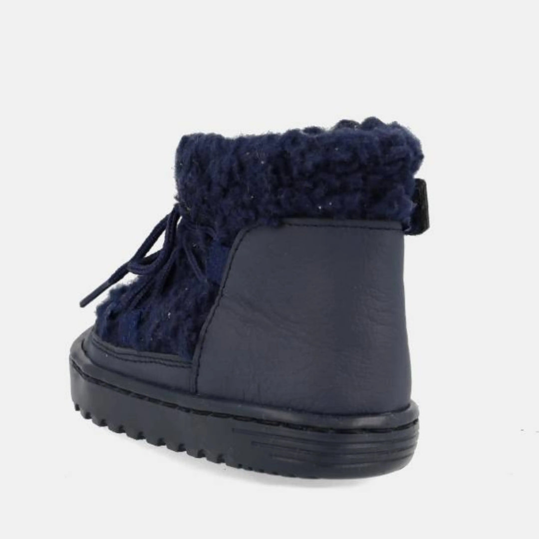 bottines fourrés barefoot nieve marine blanditos