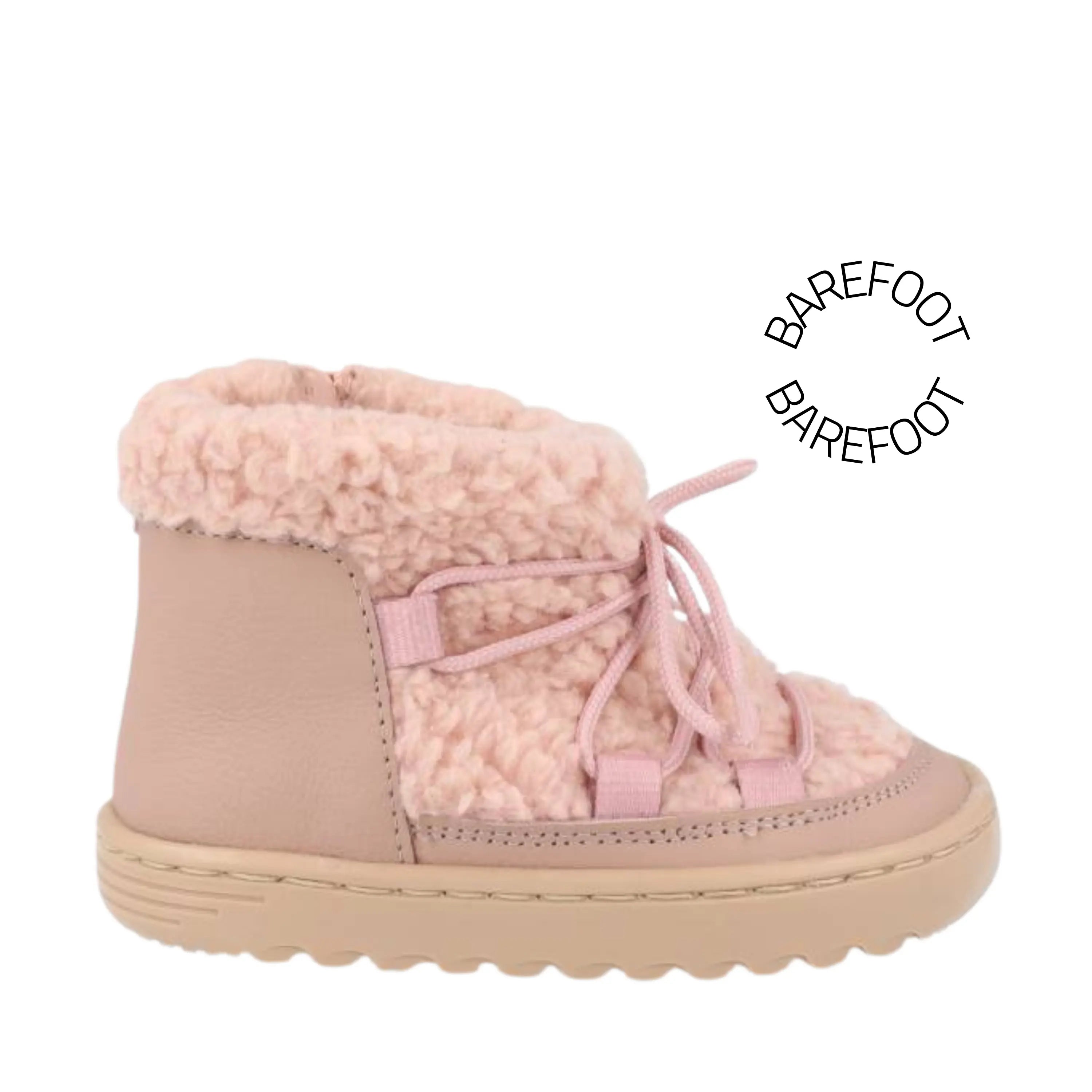 BLANDITOS Bottillons Fourrés Barefoot Nieve Rose ma petite pointure 