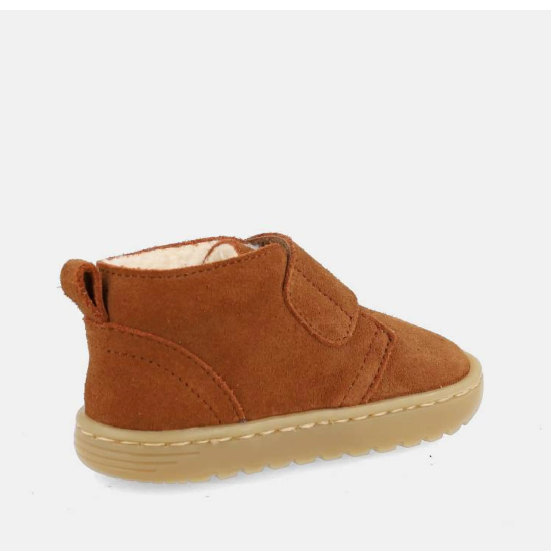 bottillons fourrés enfant barefoot ottawa camel blanditos