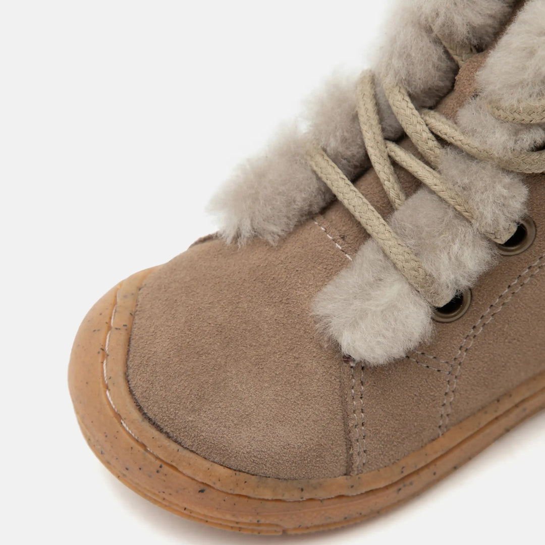 FRODDO Bottillons Fourrés Minni Suede Laces Beige ma petite pointure 