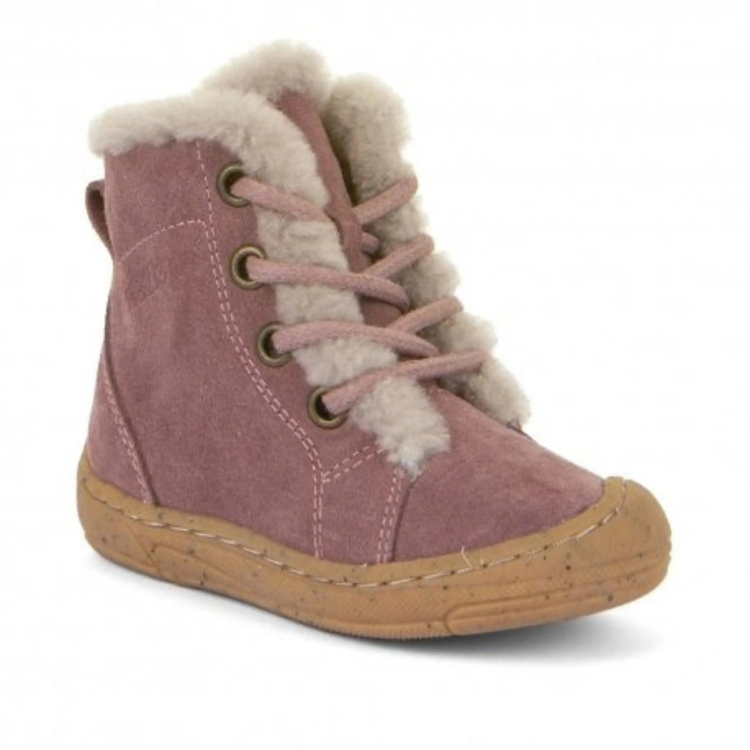 FRODDO Bottillons Fourrés Minni Suede Laces Dark Pink ma petite pointure 