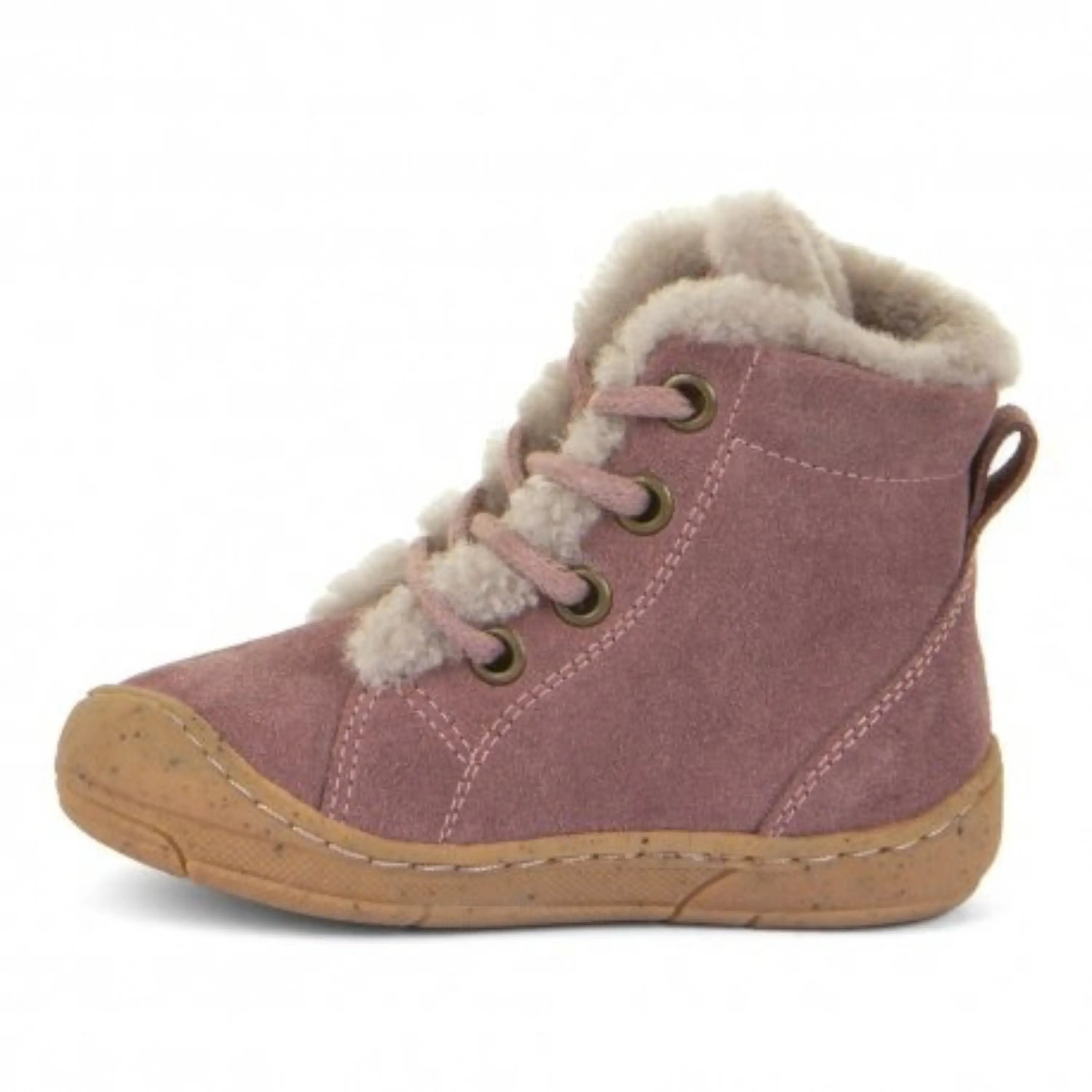 FRODDO Bottillons Fourrés Minni Suede Laces Dark Pink ma petite pointure 