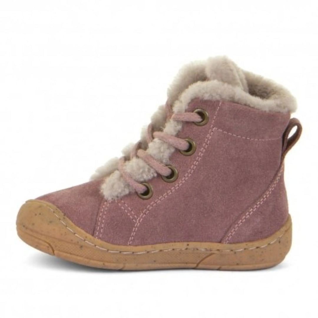 FRODDO Bottillons Fourrés Minni Suede Laces Dark Pink ma petite pointure 