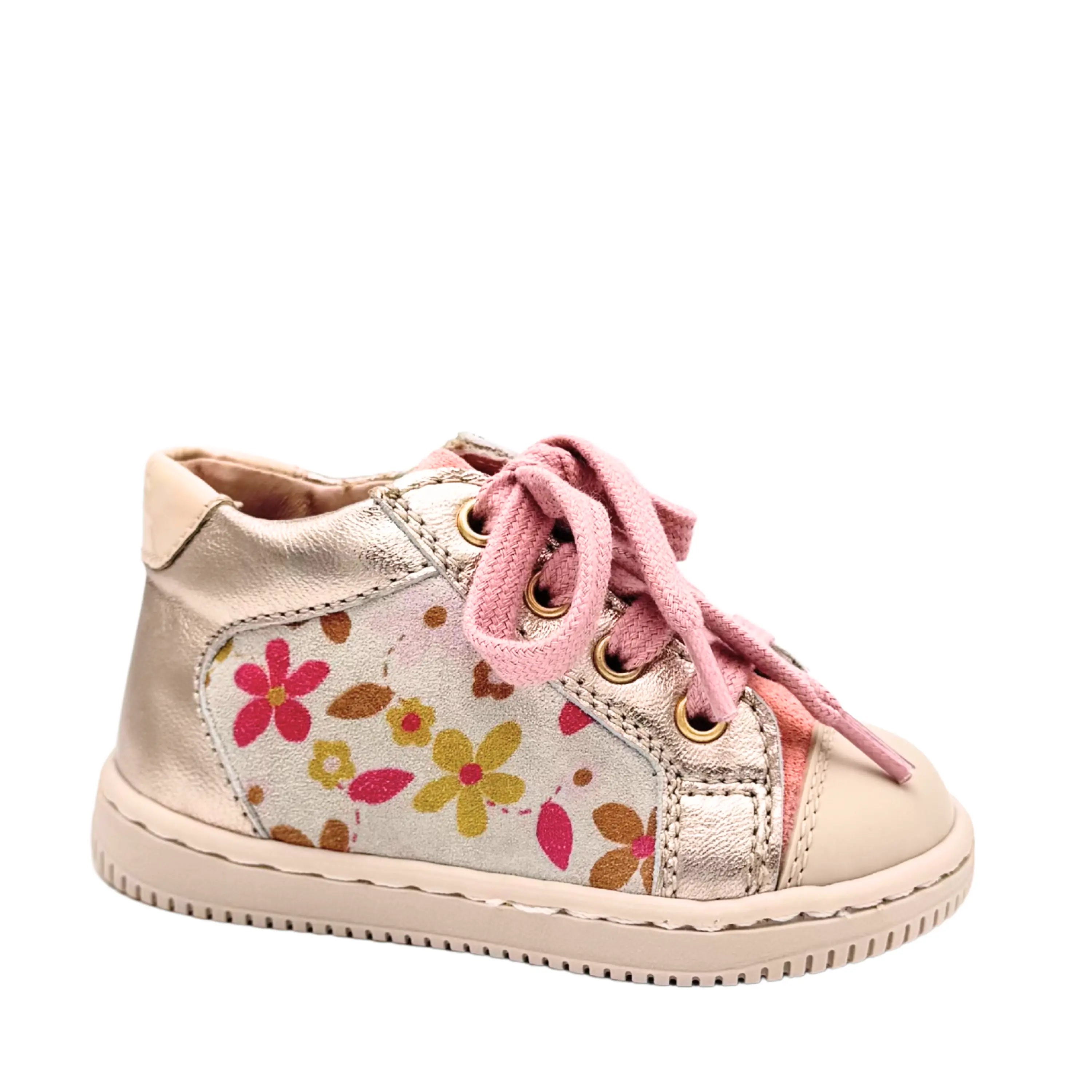 BABYBOTTE Bottillons Frida Zip Cuir Imprimé Blanc ma petite pointure 