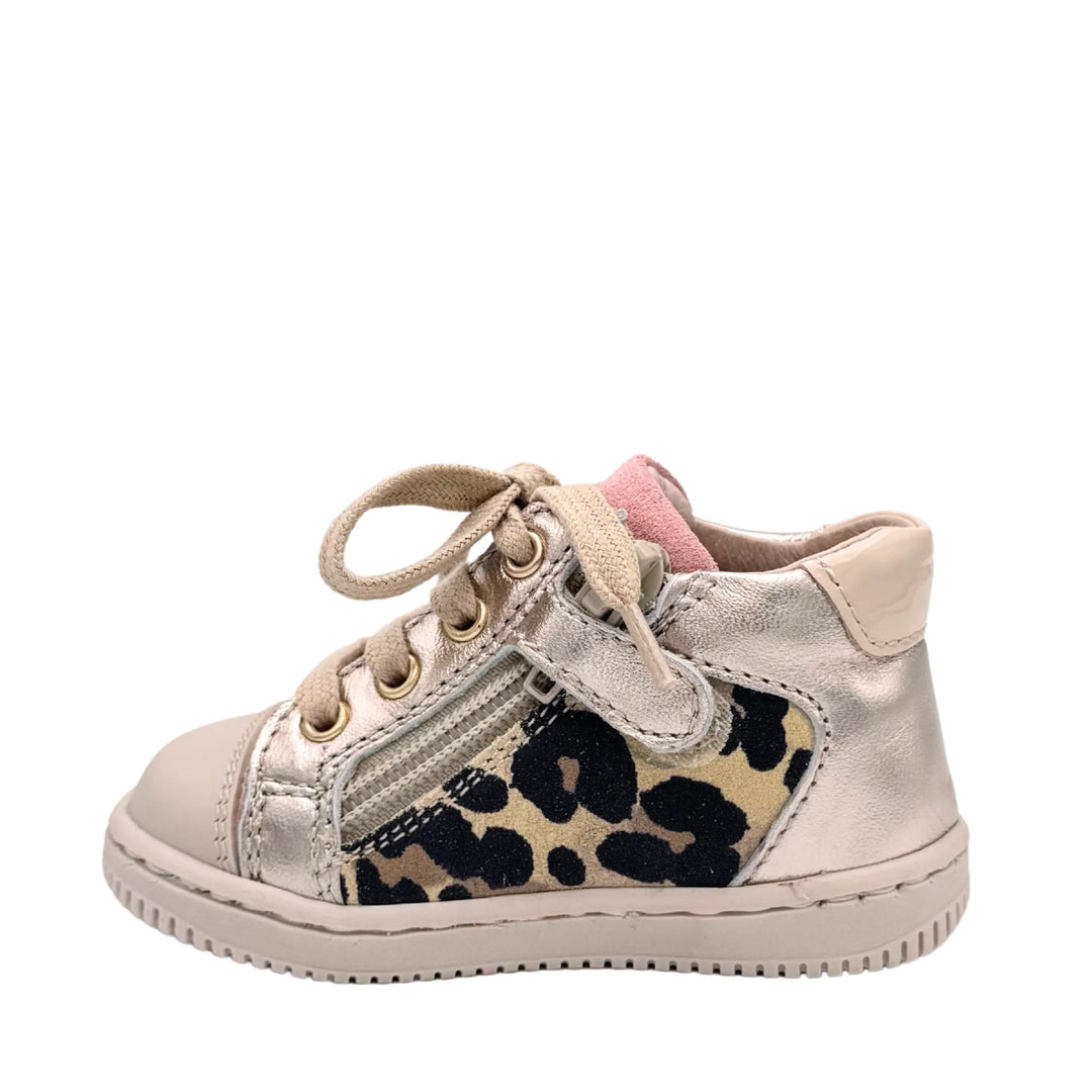 BABYBOTTE Bottillons Frida Zip Cuir Imprimé Ivoire ma petite pointure 