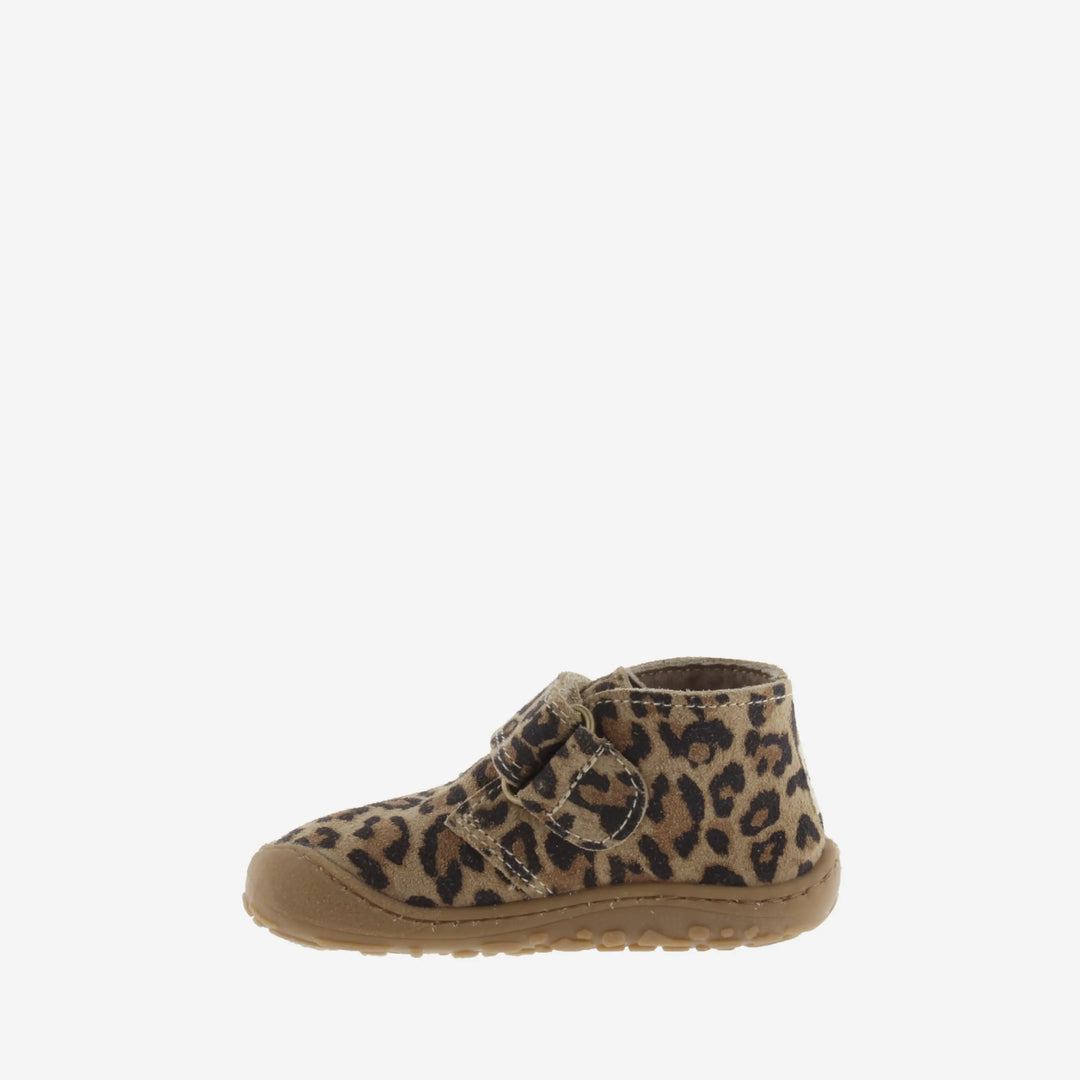 VICTORIA Bottines Barefoot Bosco Scratchs Cuir Fendu Léopardo ma petite pointure 