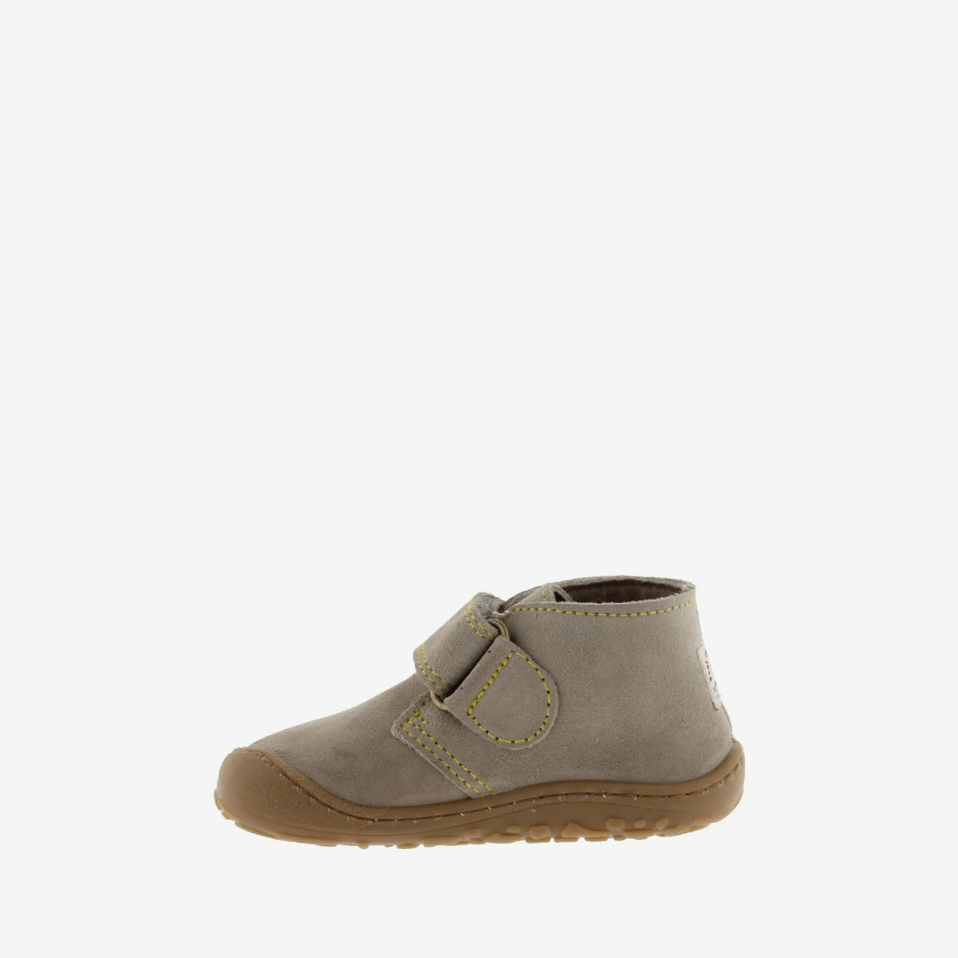 VICTORIA Bottines Barefoot Bosco Scratchs Cuir Fendu Taupe ma petite pointure 