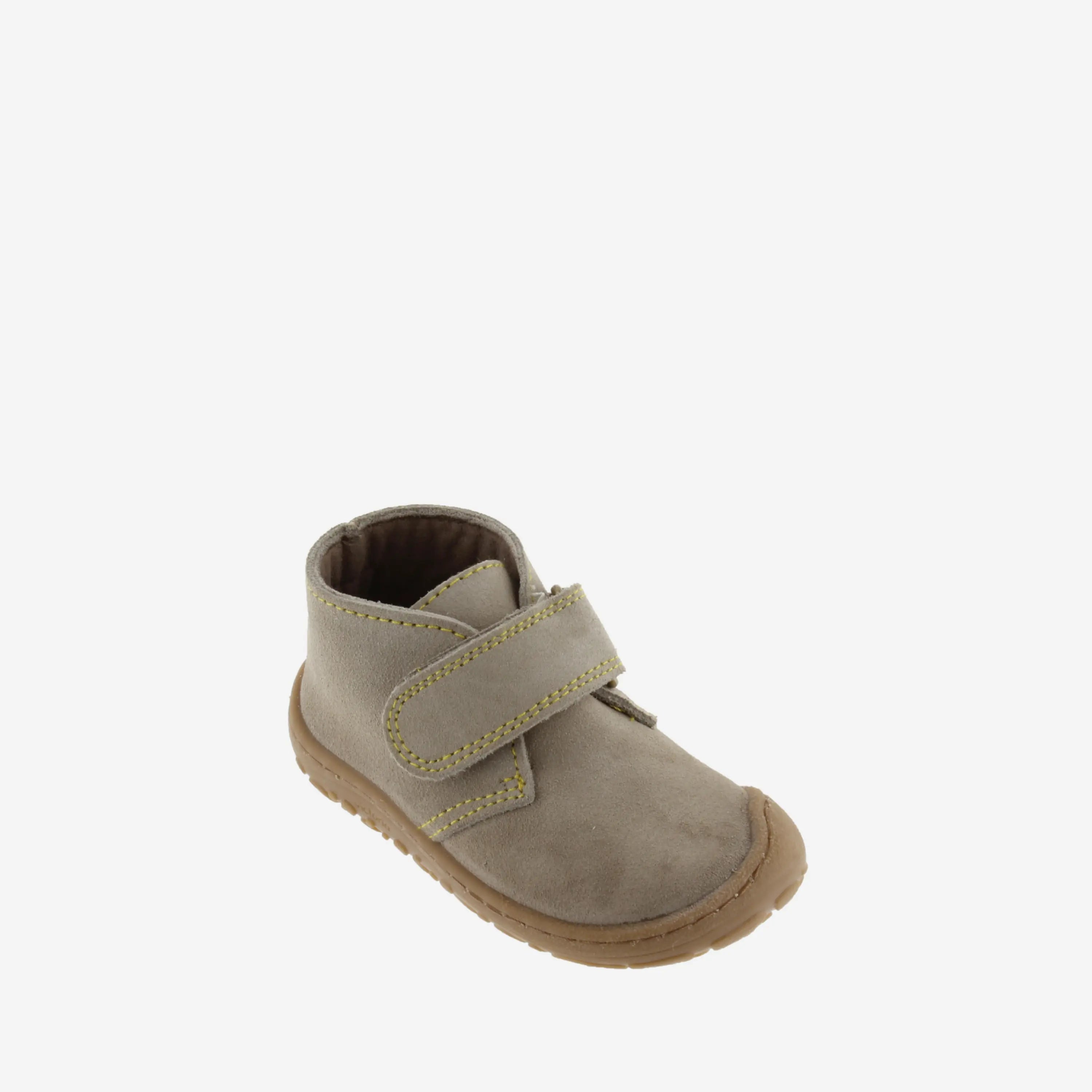 VICTORIA Bottines Barefoot Bosco Scratchs Cuir Fendu Taupe ma petite pointure 