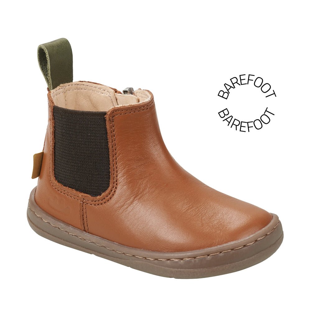 EASY PEASY Bottines Barefoot My Duckie's Chelsea Camel ma petite pointure 