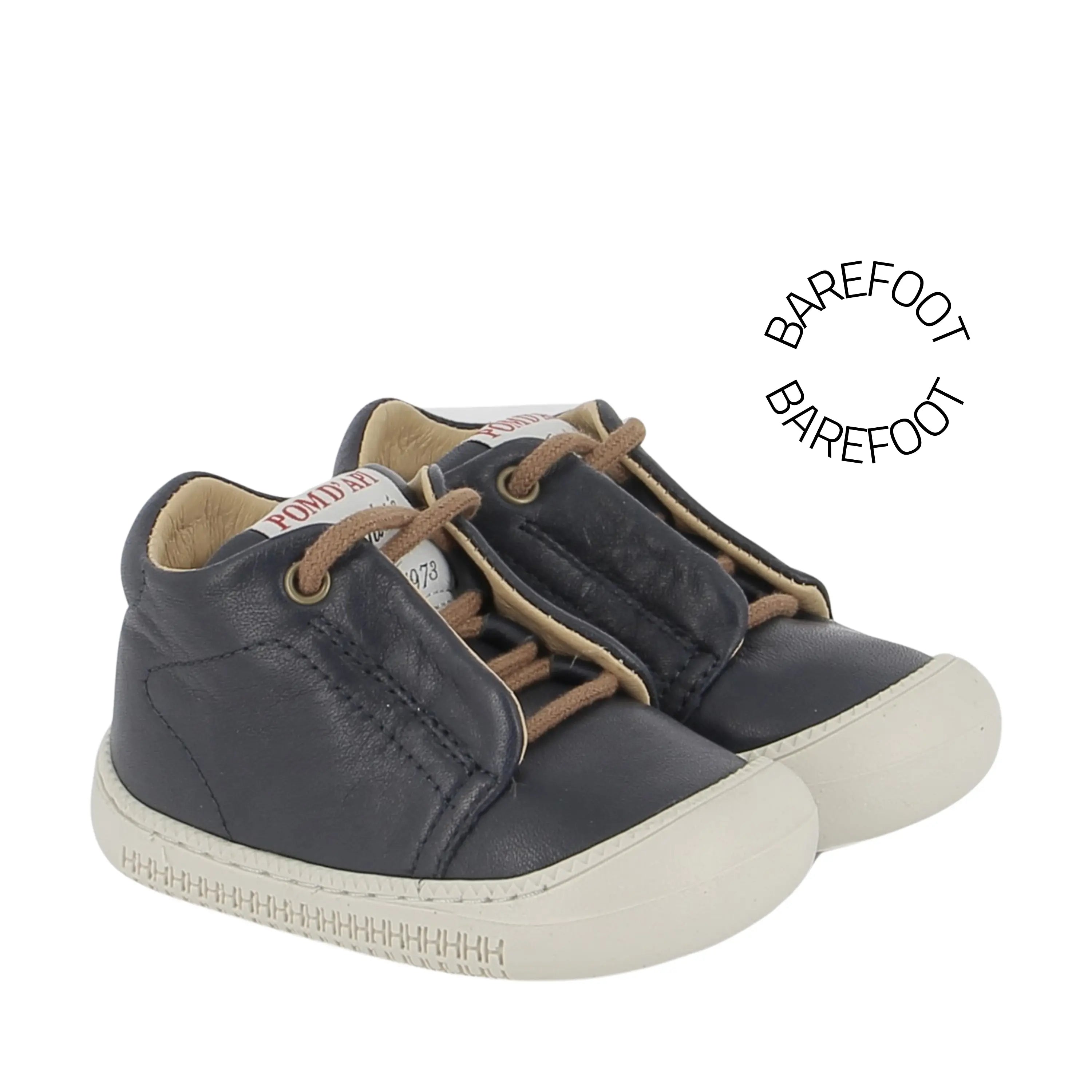 POM D'API Bottines Barefoot Yaka Speed Nappa Marine ma petite pointure 