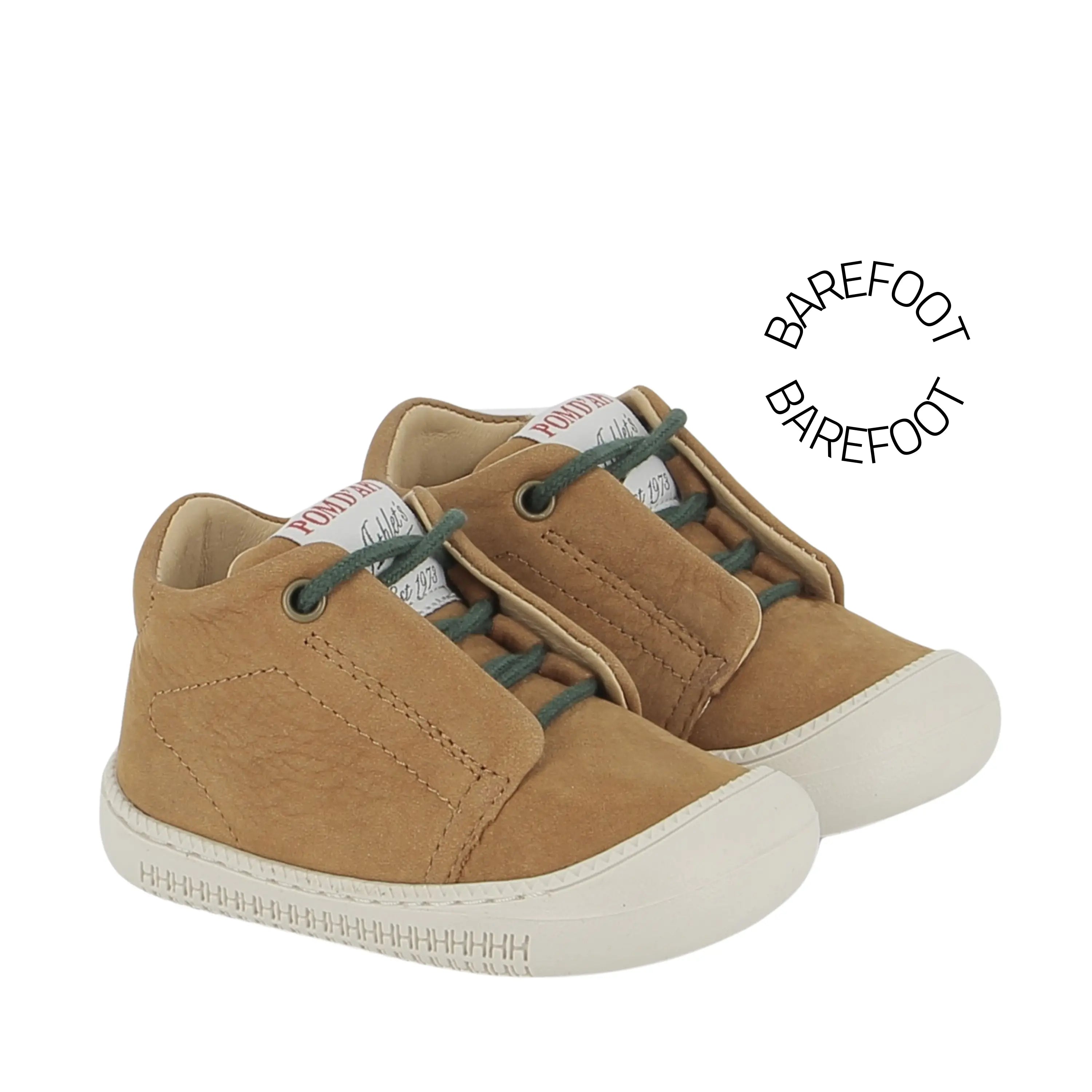 POM D'API Bottines Barefoot Yaka Speed Nubuck Camel ma petite pointure 