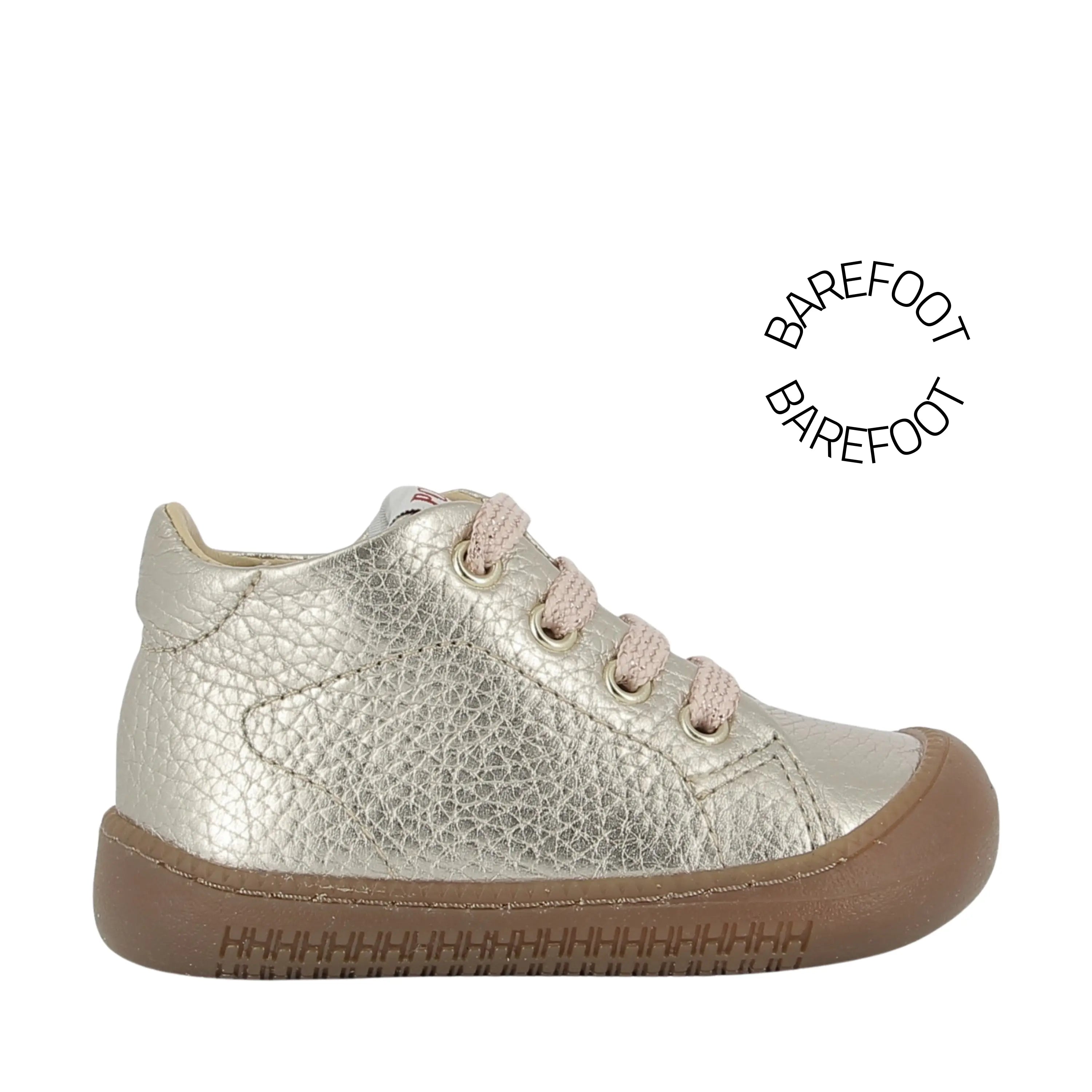POM D'API Bottines Barefoot Yaka Walk Laminato Graine Or ma petite pointure 