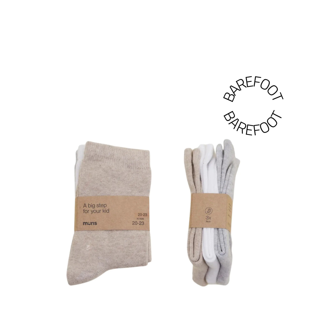 MURIS Chaussettes Barefoot Crew Mini ma petite pointure 