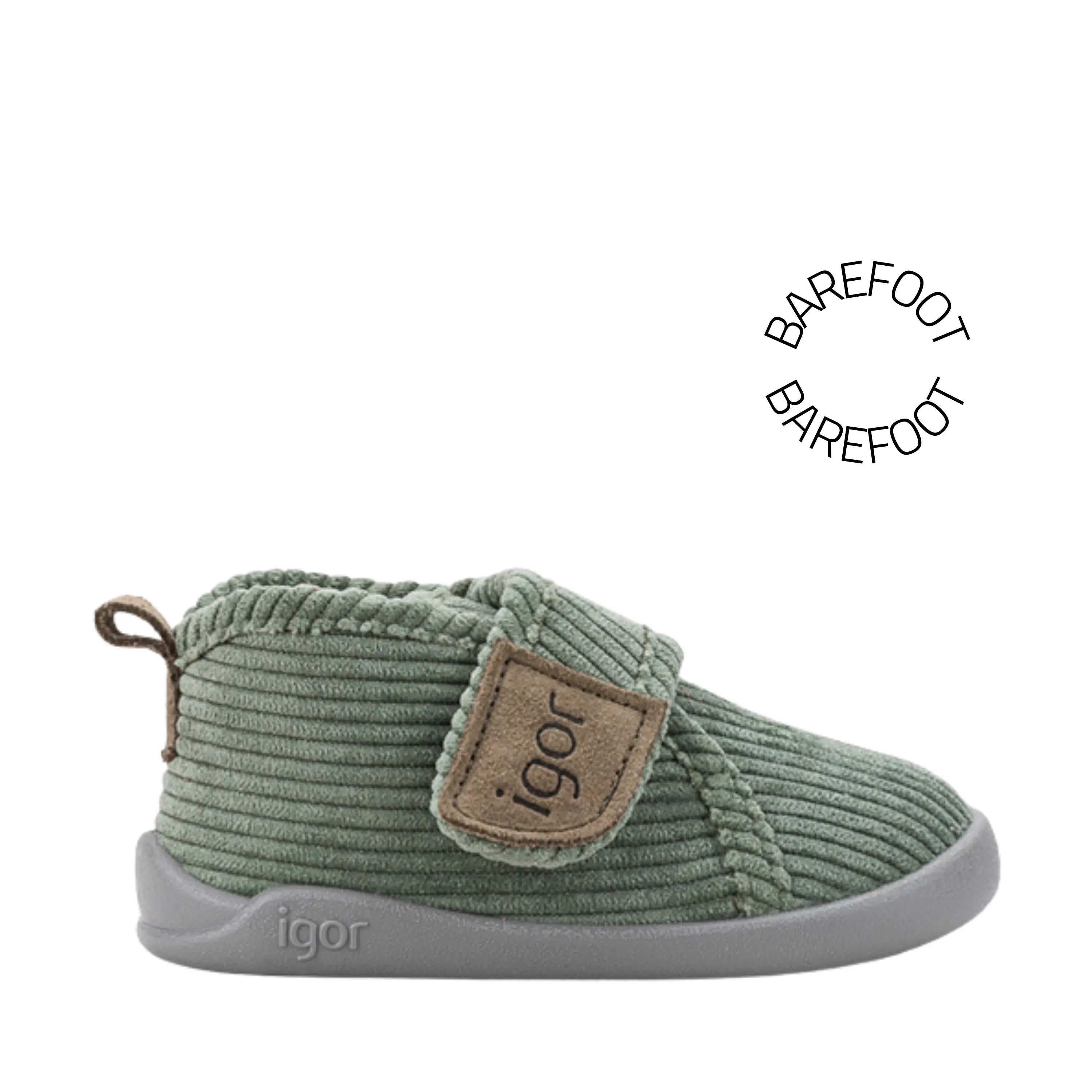 IGOR Chaussons Barefoot Homie Pana Verde ma petite pointure 