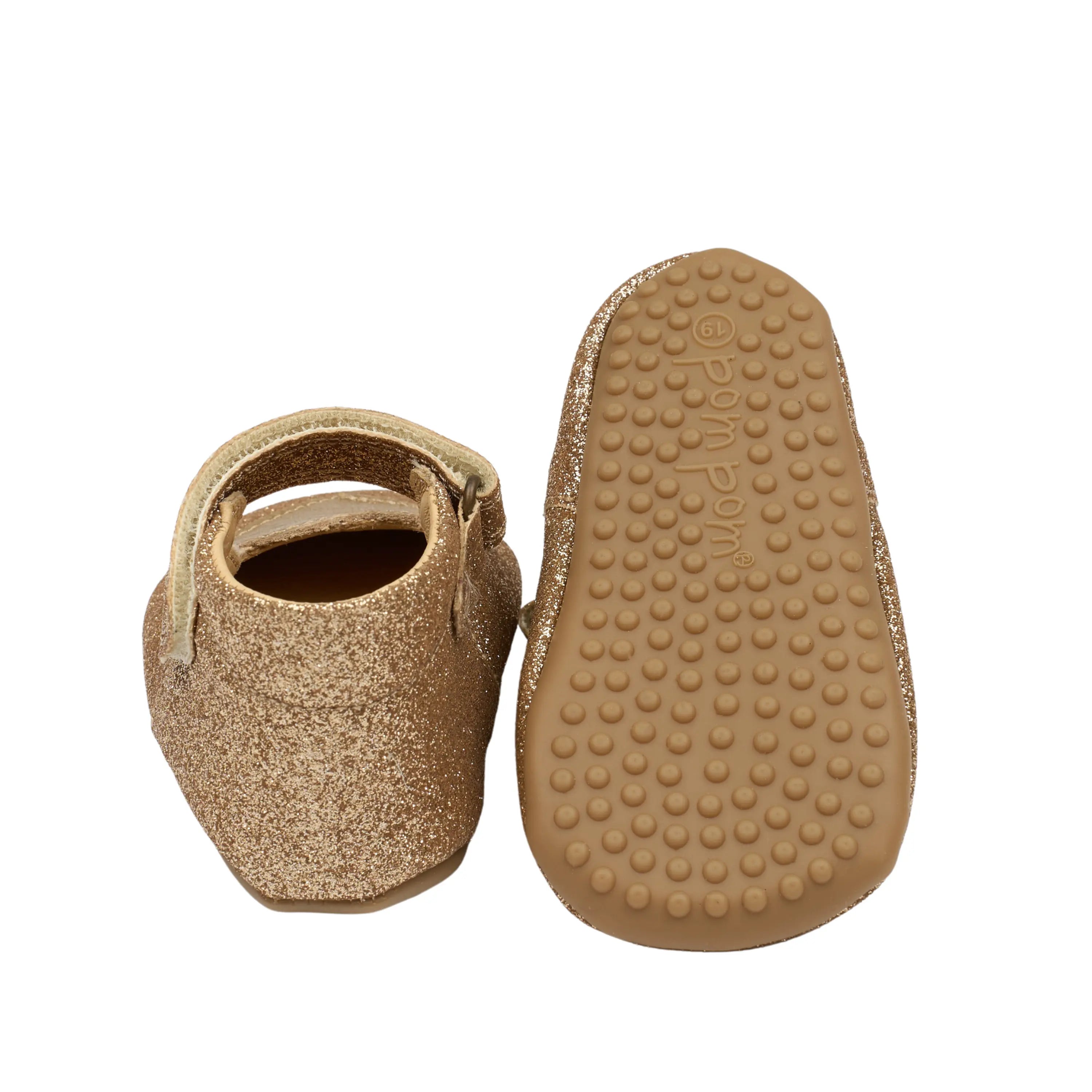 POM POM Chaussons Beginners Ballerina Heart Gold Glitter ma petite pointure 
