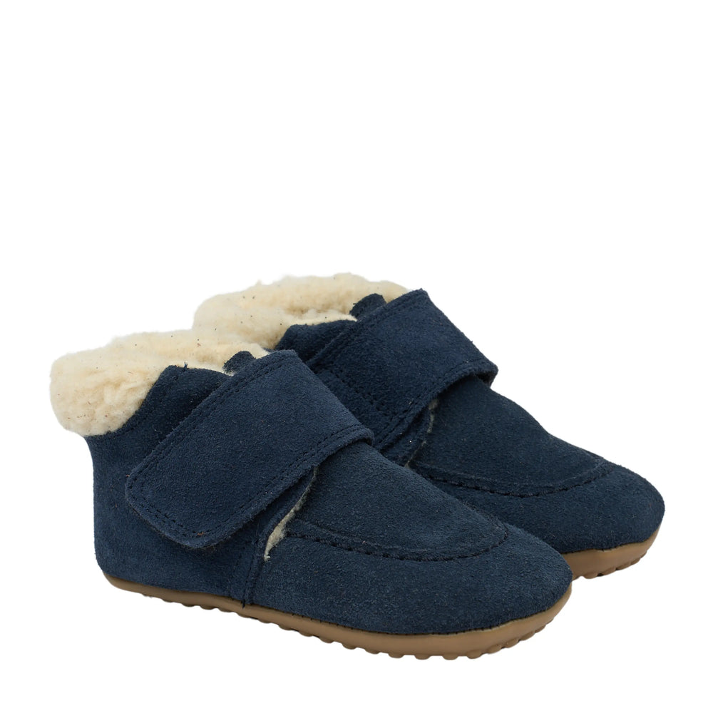Chaussons Beginners Shepheard Velcro Deep Blue Pom Pom