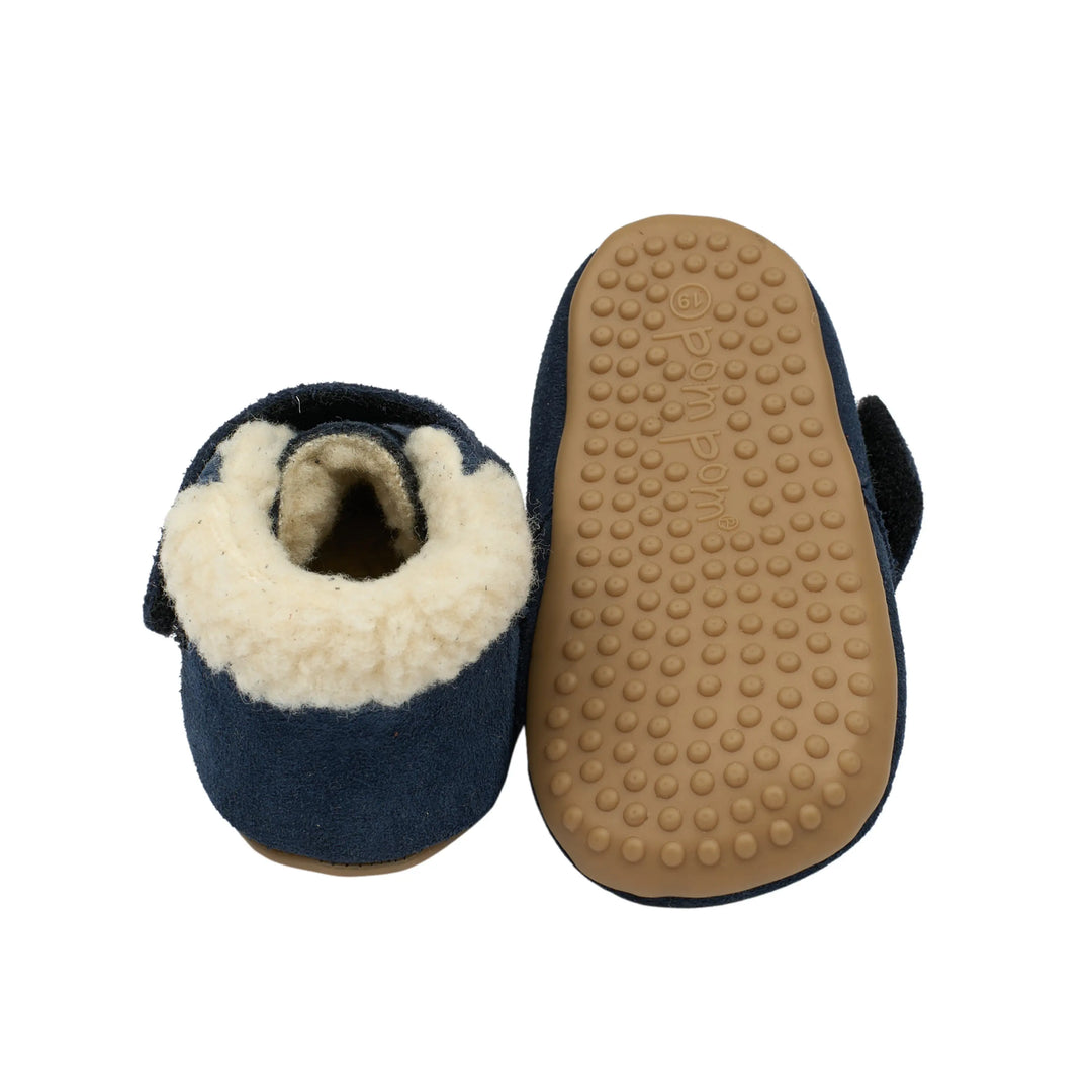 POM POM Chaussons Beginners Shepheard Velcro Deep Blue ma petite pointure 