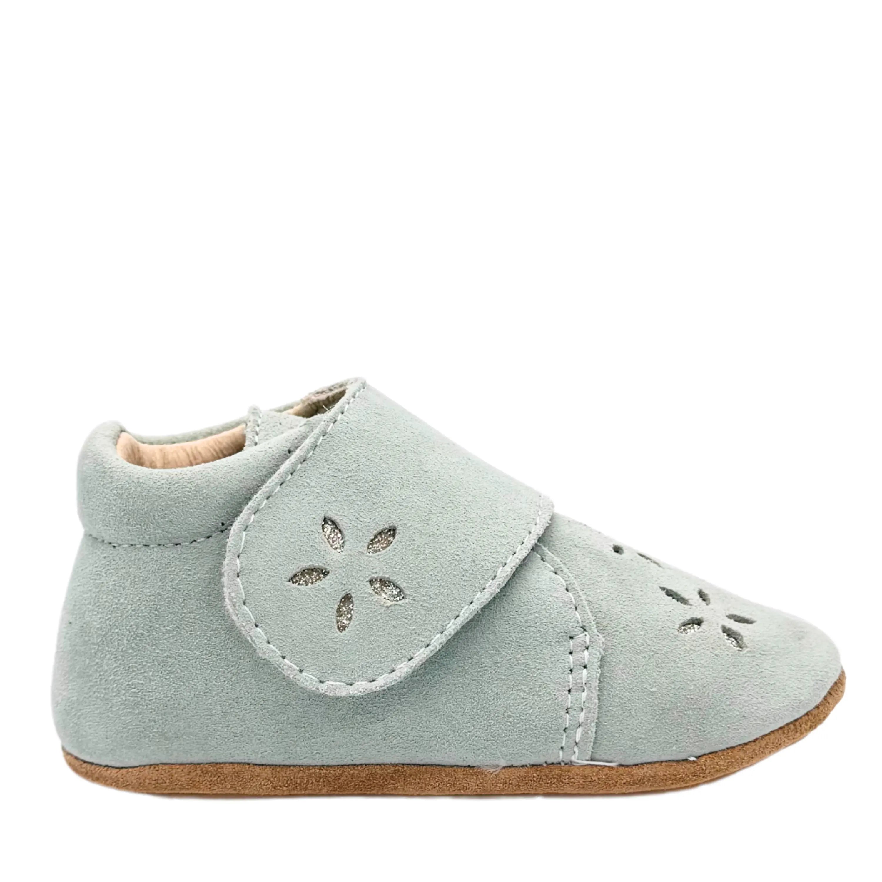 BELLAMY Chaussons Lafleur Velours Vert ma petite pointure 