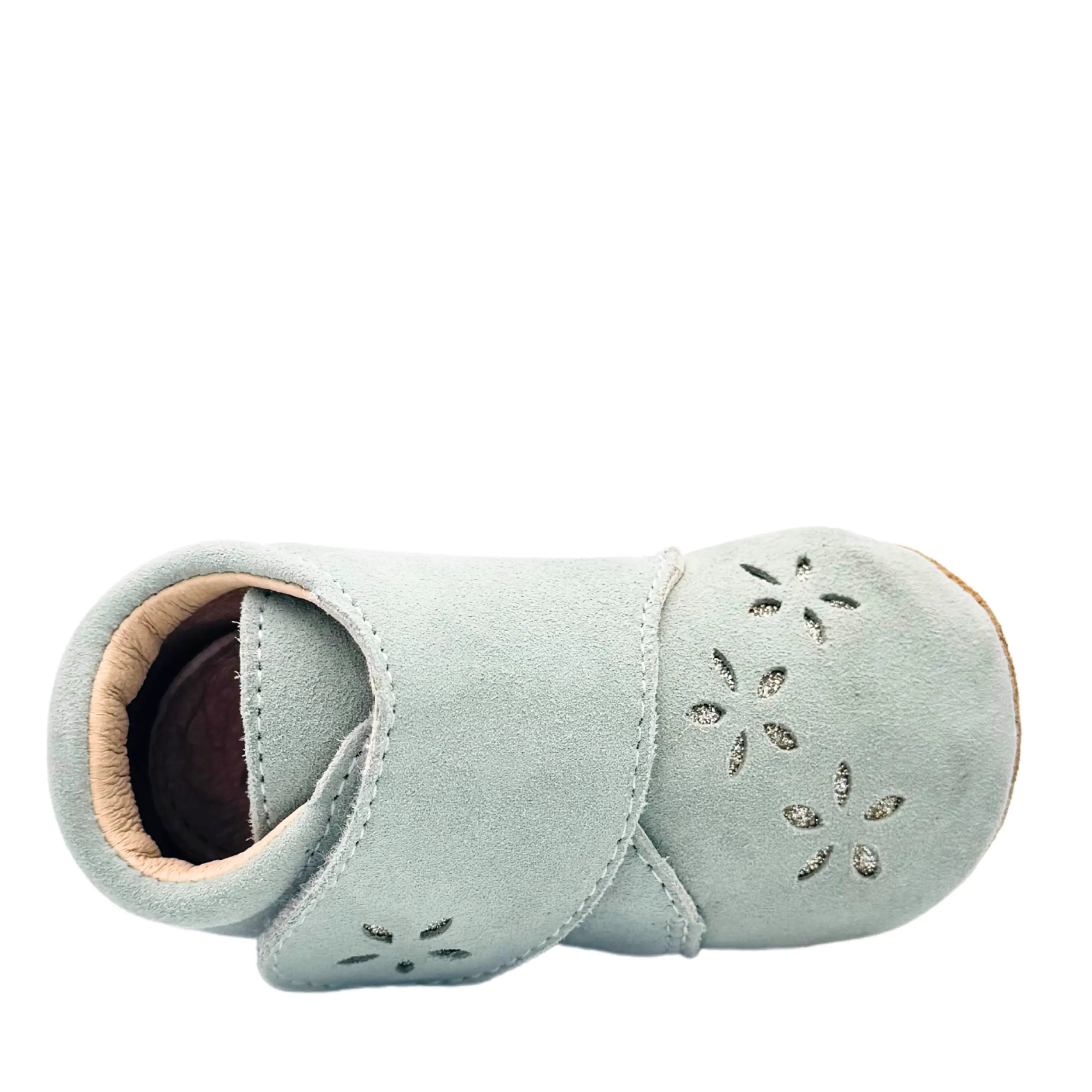 BELLAMY Chaussons Lafleur Velours Vert ma petite pointure 