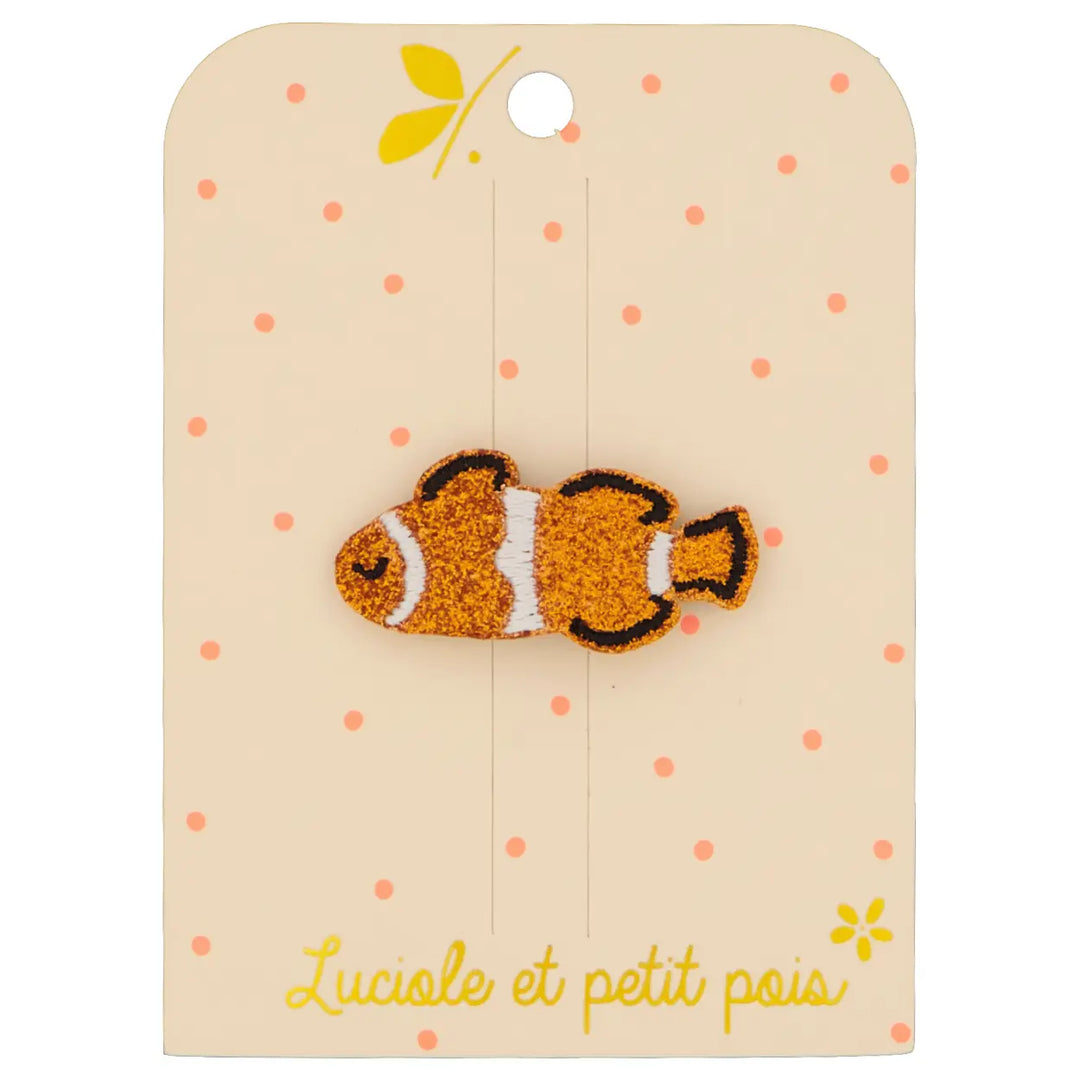 LUCIOLE ET PETIT POIS Barrette Poisson Clown ma petite pointure 