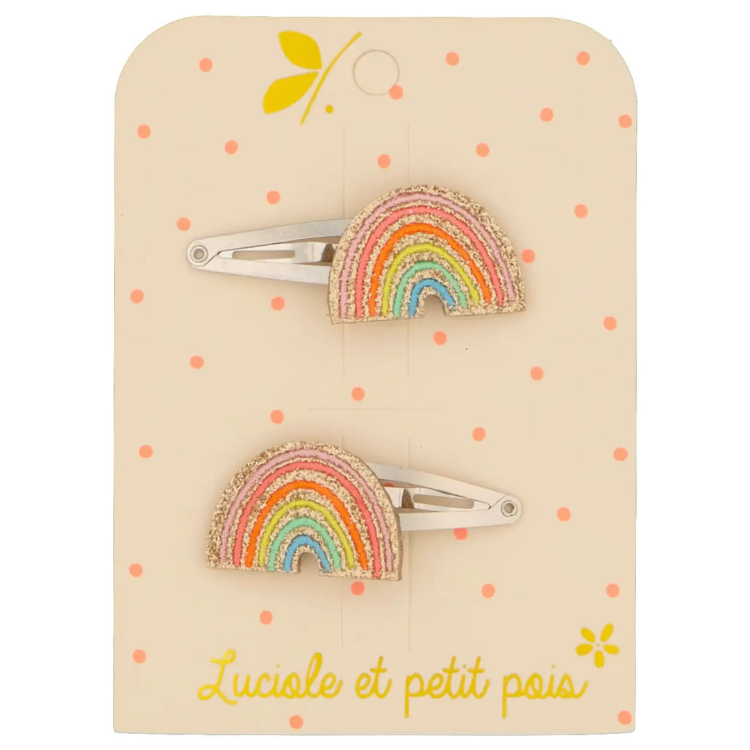 LUCIOLE ET PETIT POIS Barrettes Arc-en-ciel Multicolore ma petite pointure 