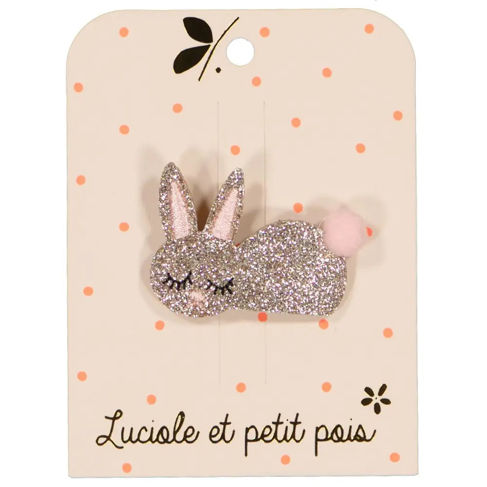 LUCIOLE ET PETIT POIS Barrette Lapin ma petite pointure 