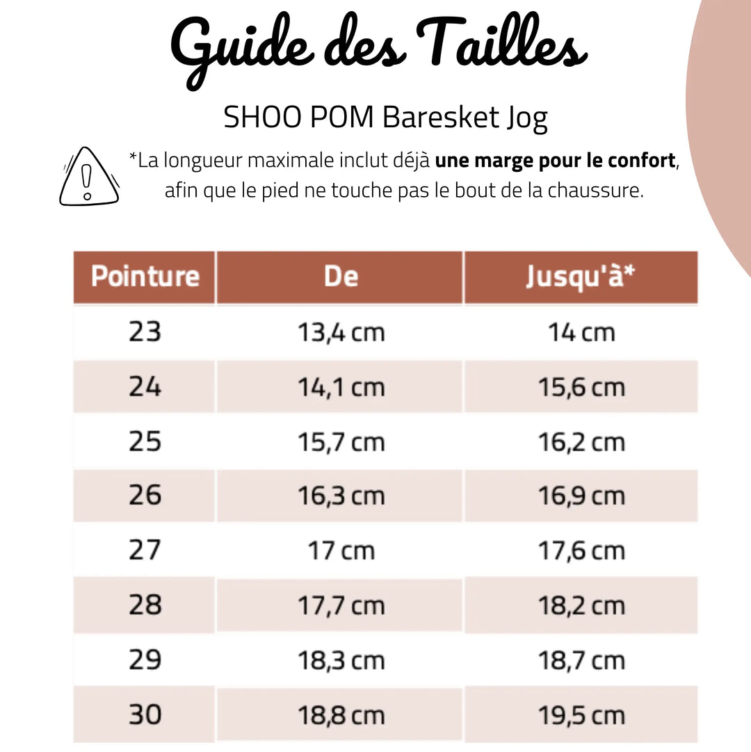 SHOO POM Baskets Barefoot Baresket Jog Pink ma petite pointure 